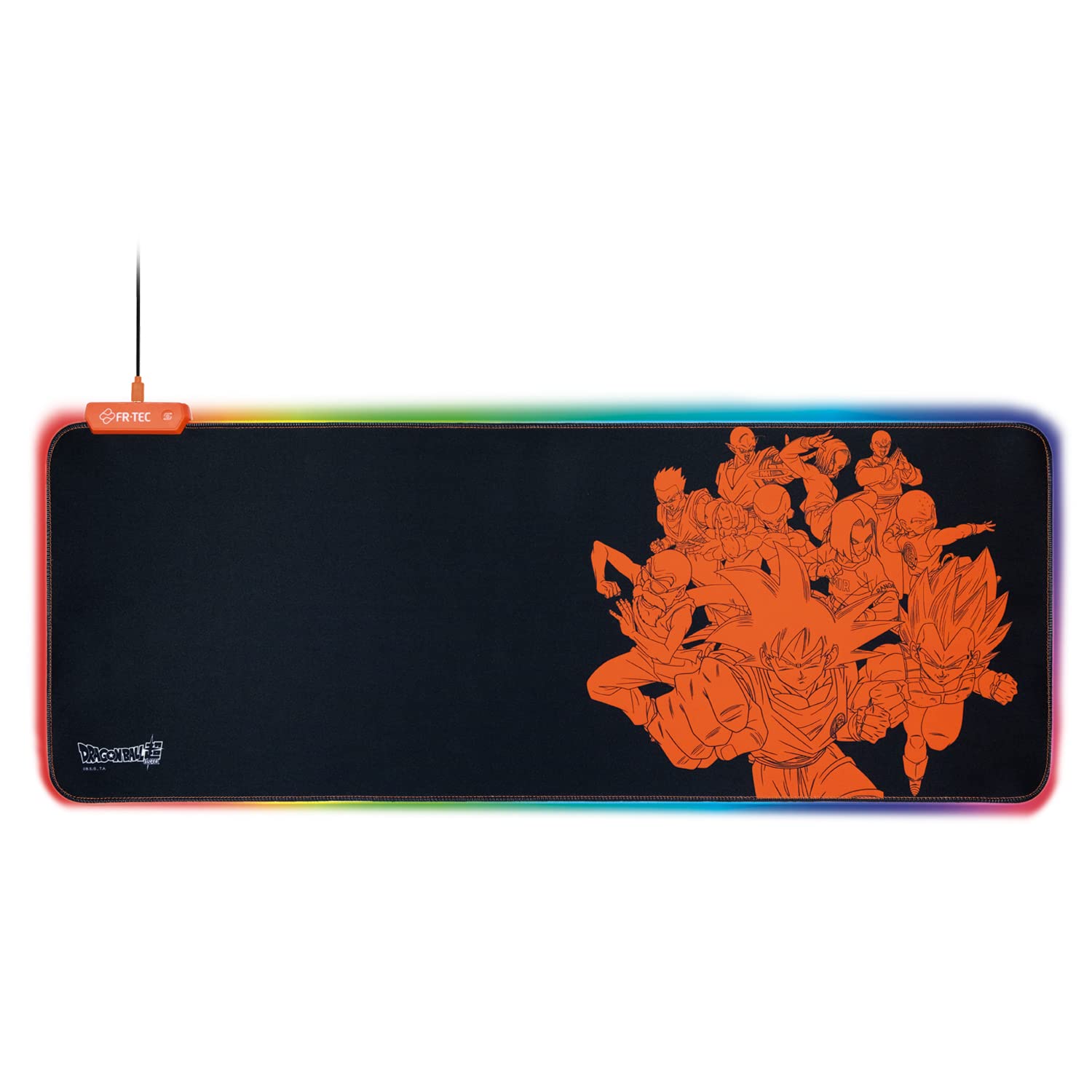 FRTEC - XL پد موس بازی موس با نور RGB LED، دکمه Dragon Ball Super Goku
