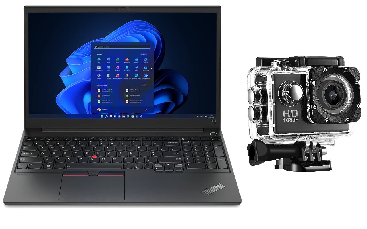 آخرین لپ‌تاپ تجاری Lenovo ThinkPad E16 Gen 1 با نمایشگر 16 اینچی FHD 300 نیت Core i7-1355u نسل 13 با رم 40GB و گرافیک Intel Iris Xe ویندوز 11 Pro با اثر انگشت رنگ مشکی دوربین اکشن Pro HT رایگان (ارتقا یافته)