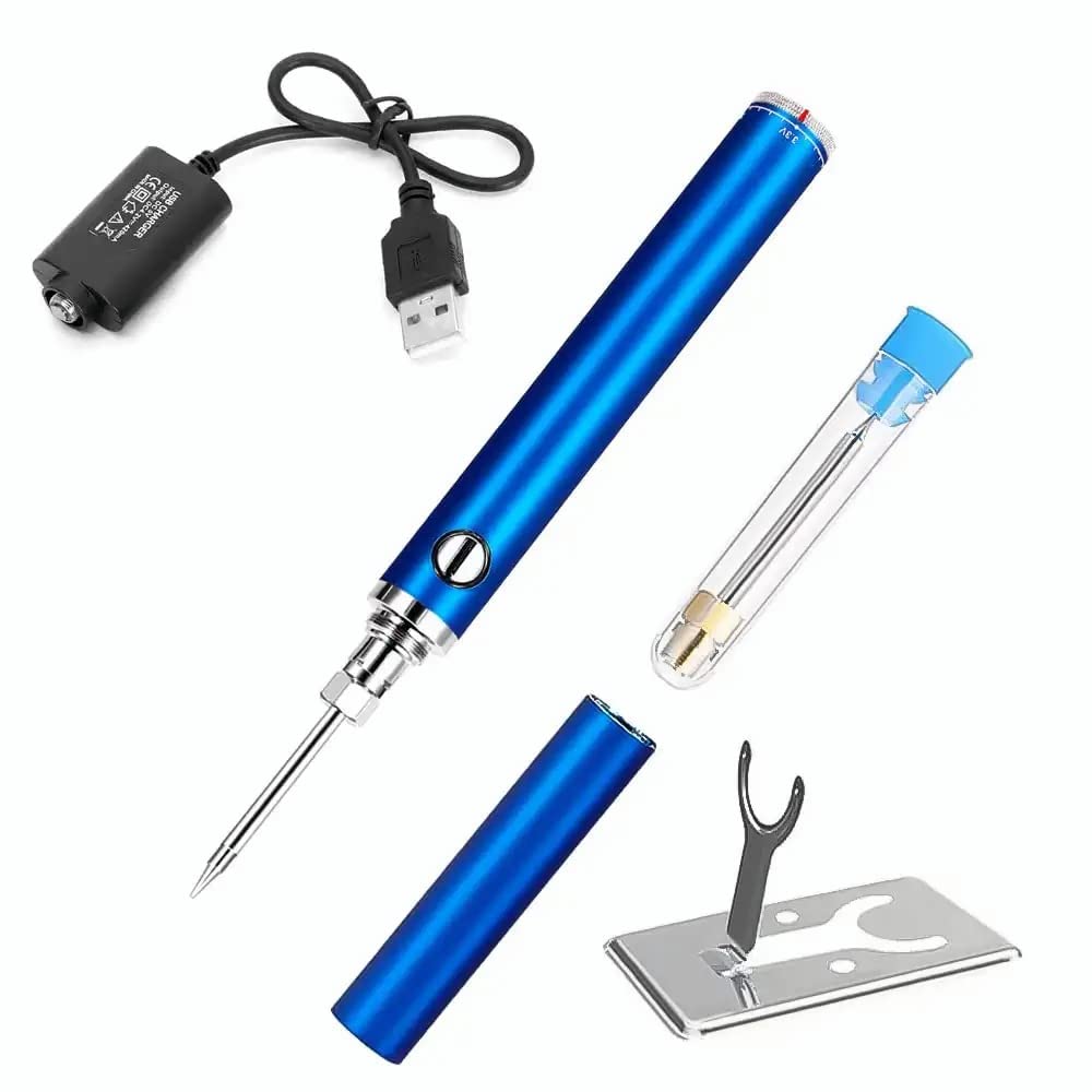 کیت پایه‌هنری بی‌سیم قابل‌حمل MAKINGTEC، دستاورد لحیم‌کاری USB بی‌سیم، با باتری قابل‌شارژ بی‌سیم، ابزار جوشکاری شارژ بی‌سیم 510 پن الکترونیکی مدل لحیم‌کاری