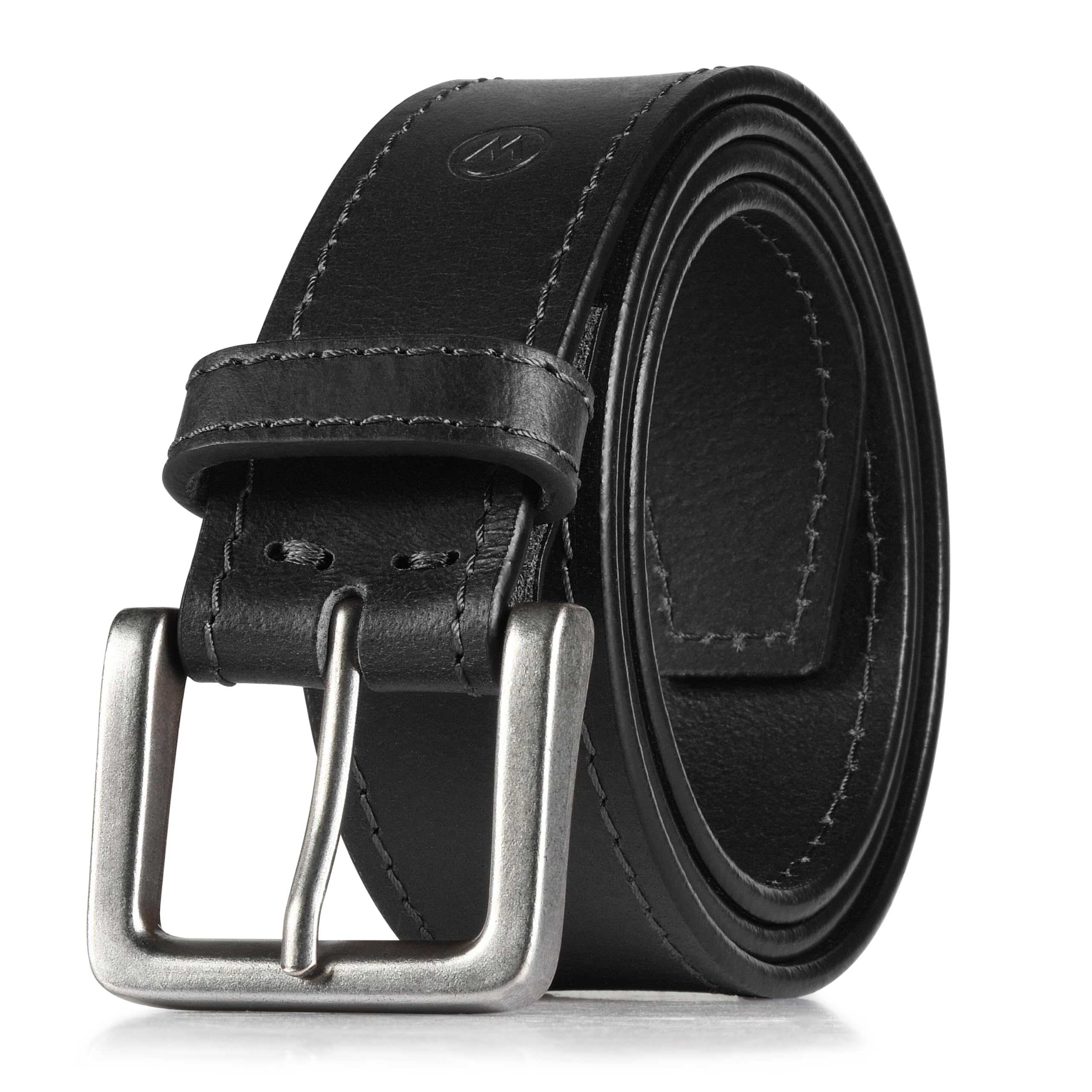 کمربند چرمی مردانه Wrangler، کمربند روزمره کشوری برای جین مشکی شلواری 34 (سایز کمر 31-32)
