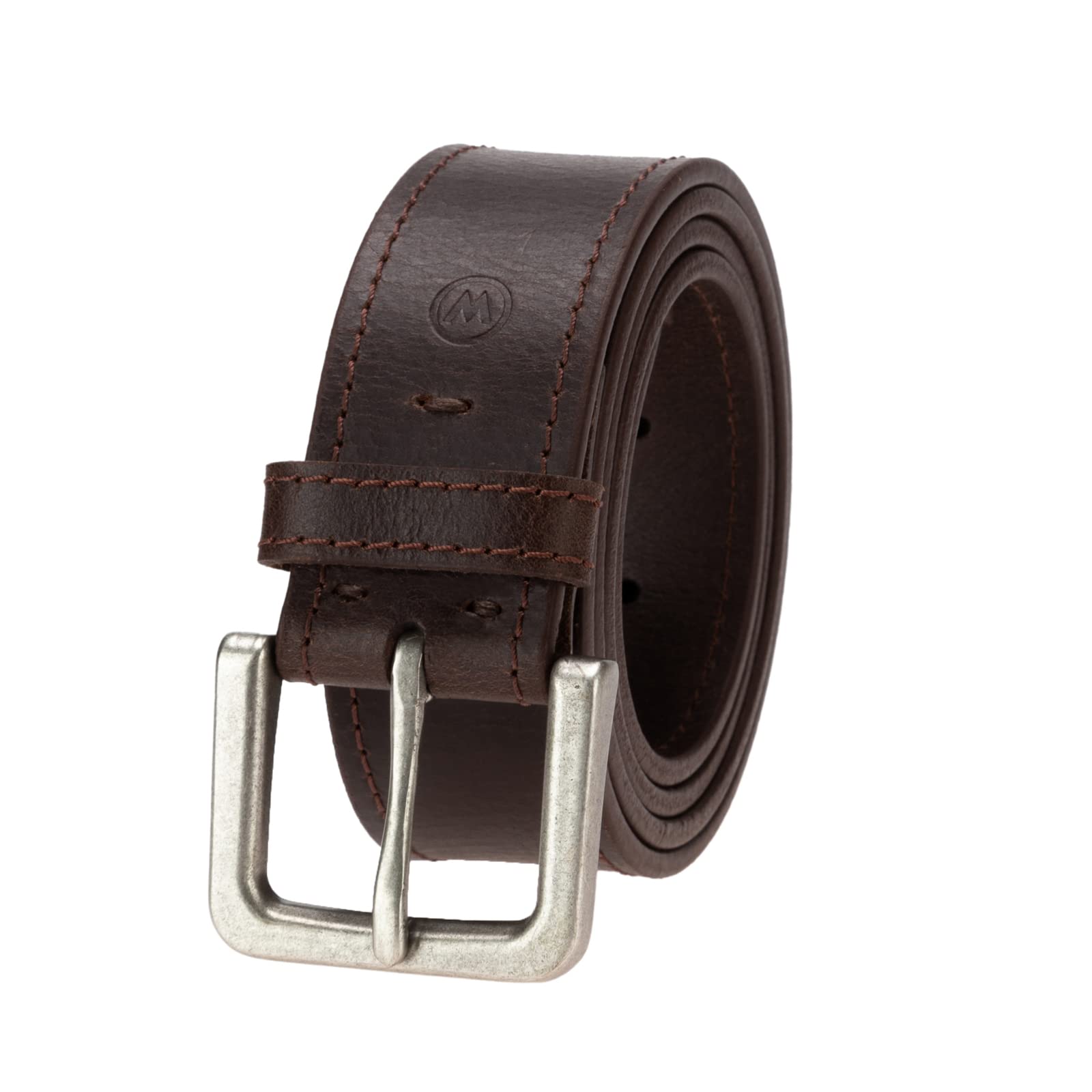 کمربند چرمی مردانه Wrangler، کمربند روزانه کشوری برای جین قهوه‌ای 36 (سایز کمر 33-34)