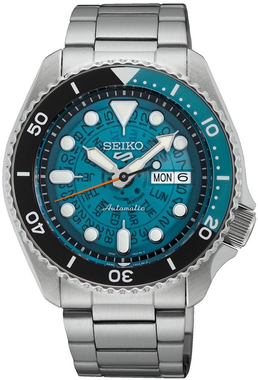 ساعت اتوماتیک آنالوگ ورزشی Seiko 5 با بند نایلونی برای مردان SRPJ37K1 آبی