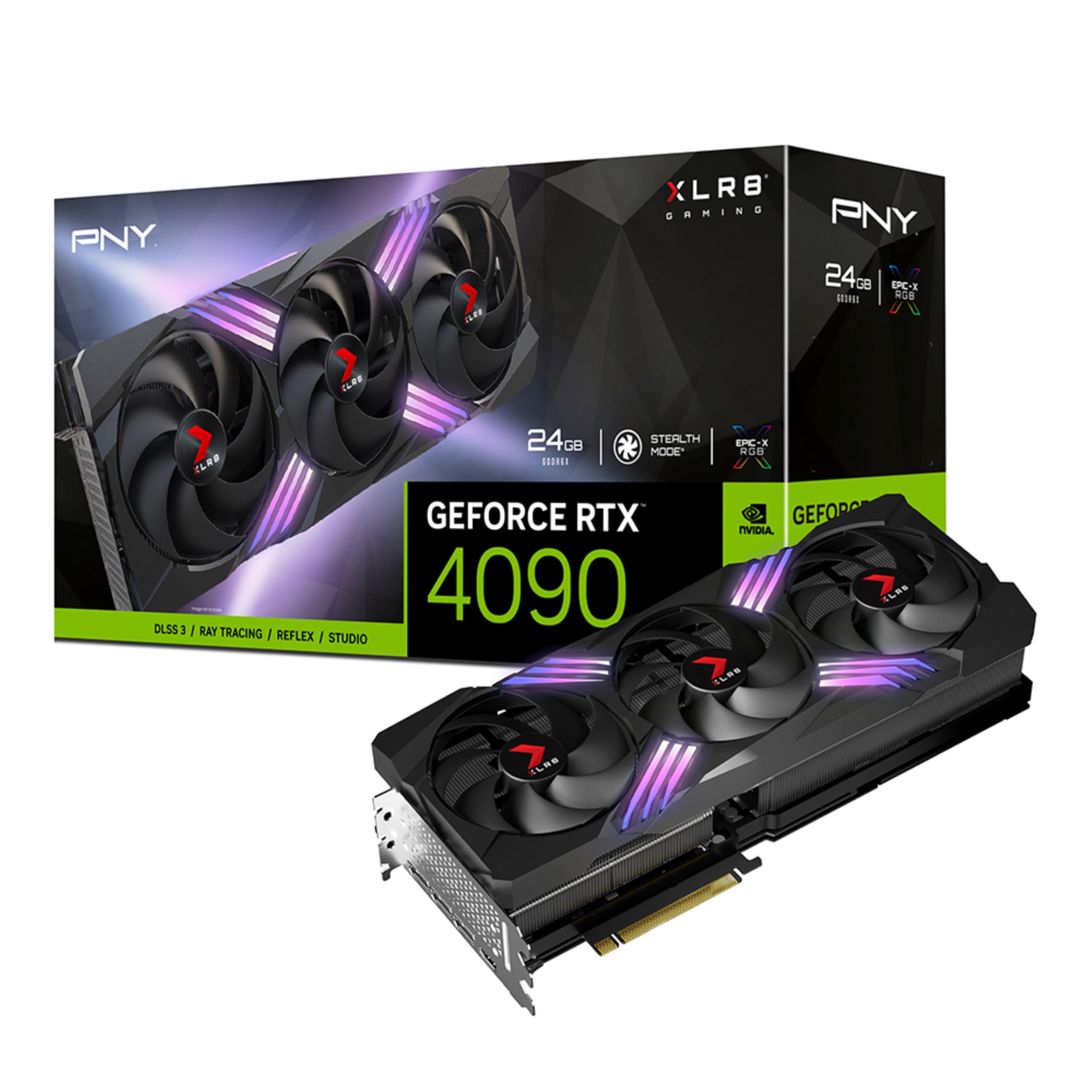 پی-ان-وای جی فورس RTX 4090 24GB XLR8 بازی ورتو، مدل VCG409024TFXXPB RTX 4090 ARGB
