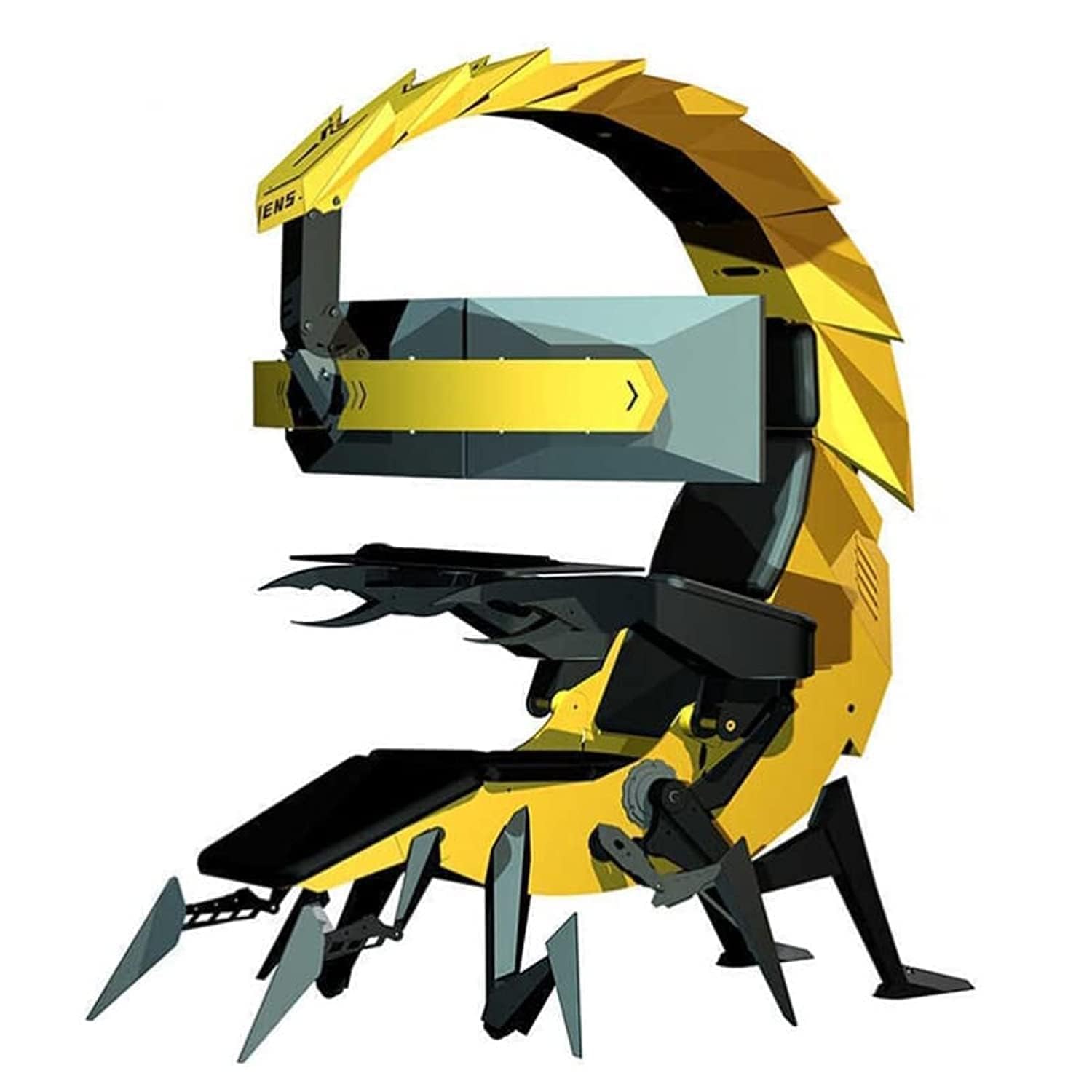 صندلی بازی COOLBABY Scorpion میز بازی کامپیوتری Cockpit Sky و صندلی Space Capsule Lazy Gaming Chair All-in-one Machine با سه صفحه نمایش GD، Gold، XZ-GLD.