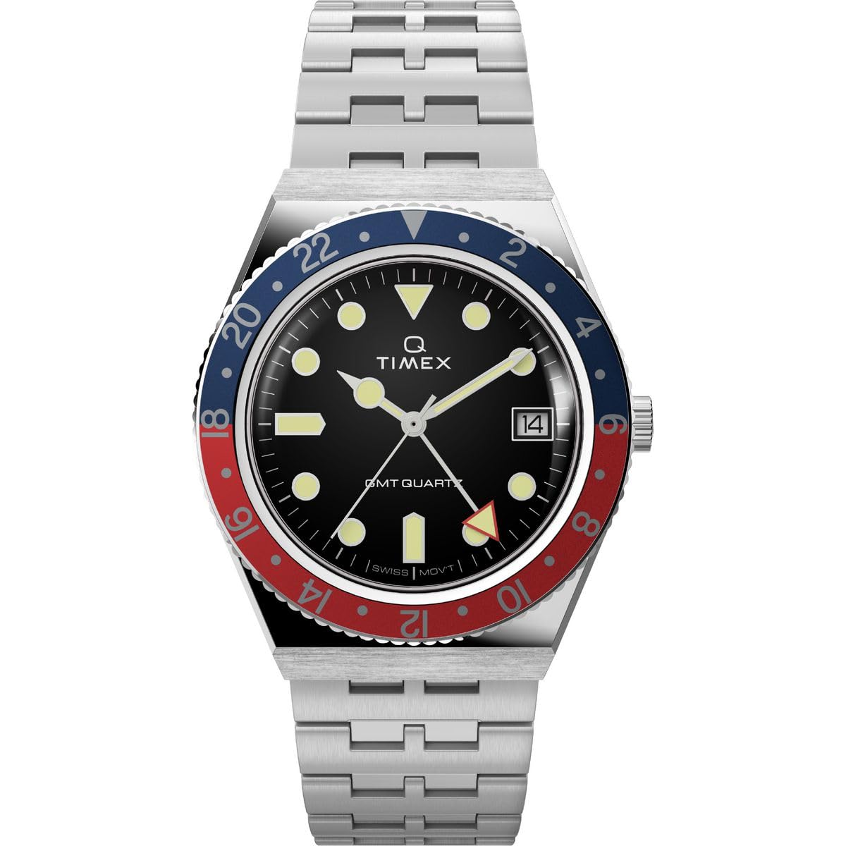 ساعت TIMEX Q Diver GMT TW2V38000، مشکی، TW2V38000-AMZUK
