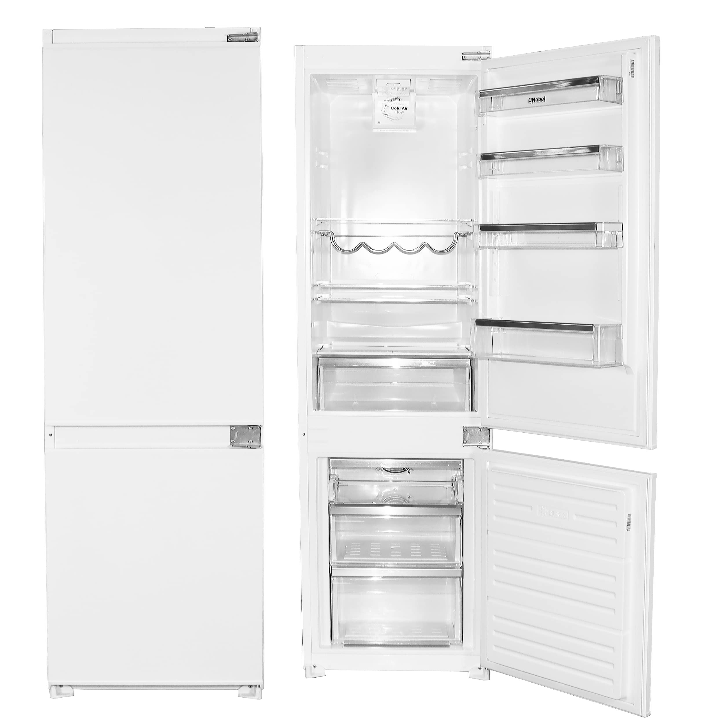 یخچال نوبل - سفید 256 لیتر گاز R600A درب دوگانه مکانیکی ترکیه NBR300