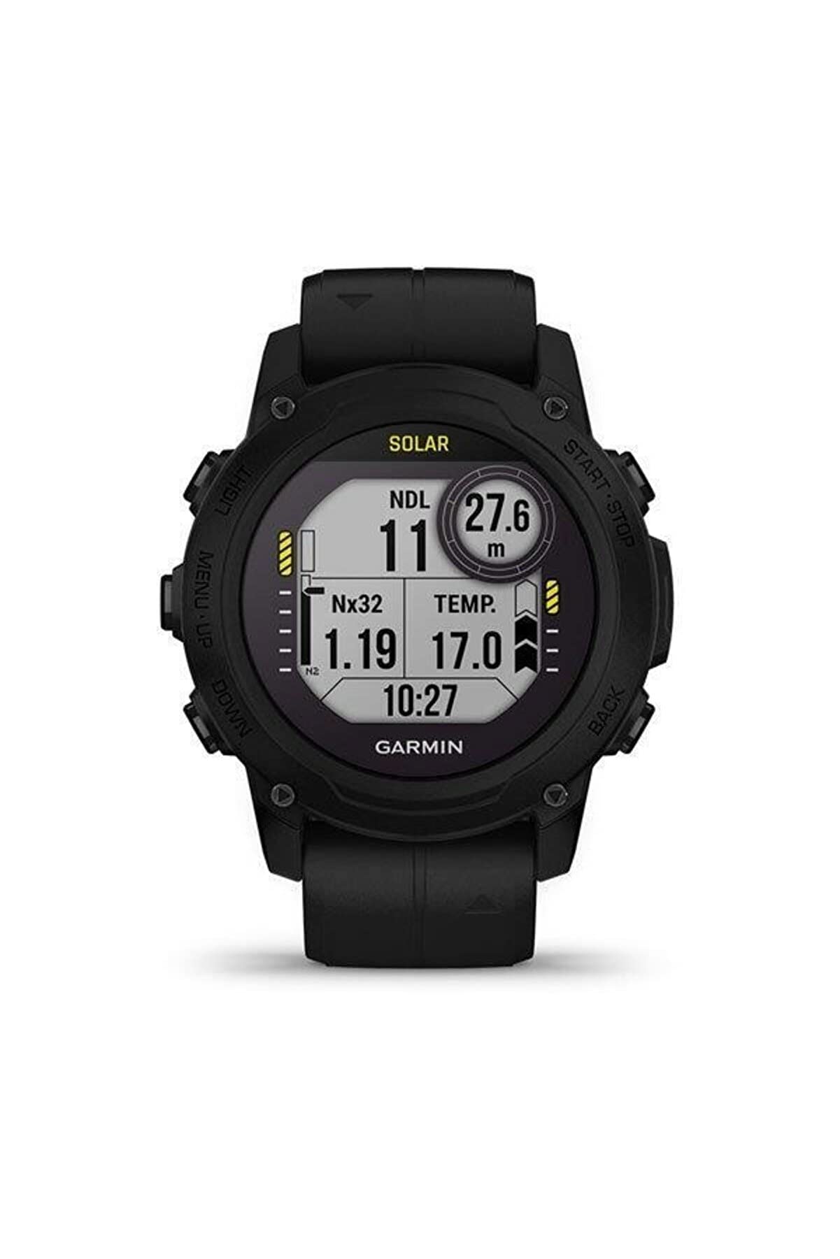 ساعت هوشمند کامپیوتر غواصی GARMIN Descent G1 Solar سیاه EMEA | پشتیبانی از چندین GNSS در حالت هوشمند | باتری با طول عمر تا 124 روز در حالت ساعت هوشمند | حالت‌های غواصی متعدد و داده‌های جزر و مد وارد کردن