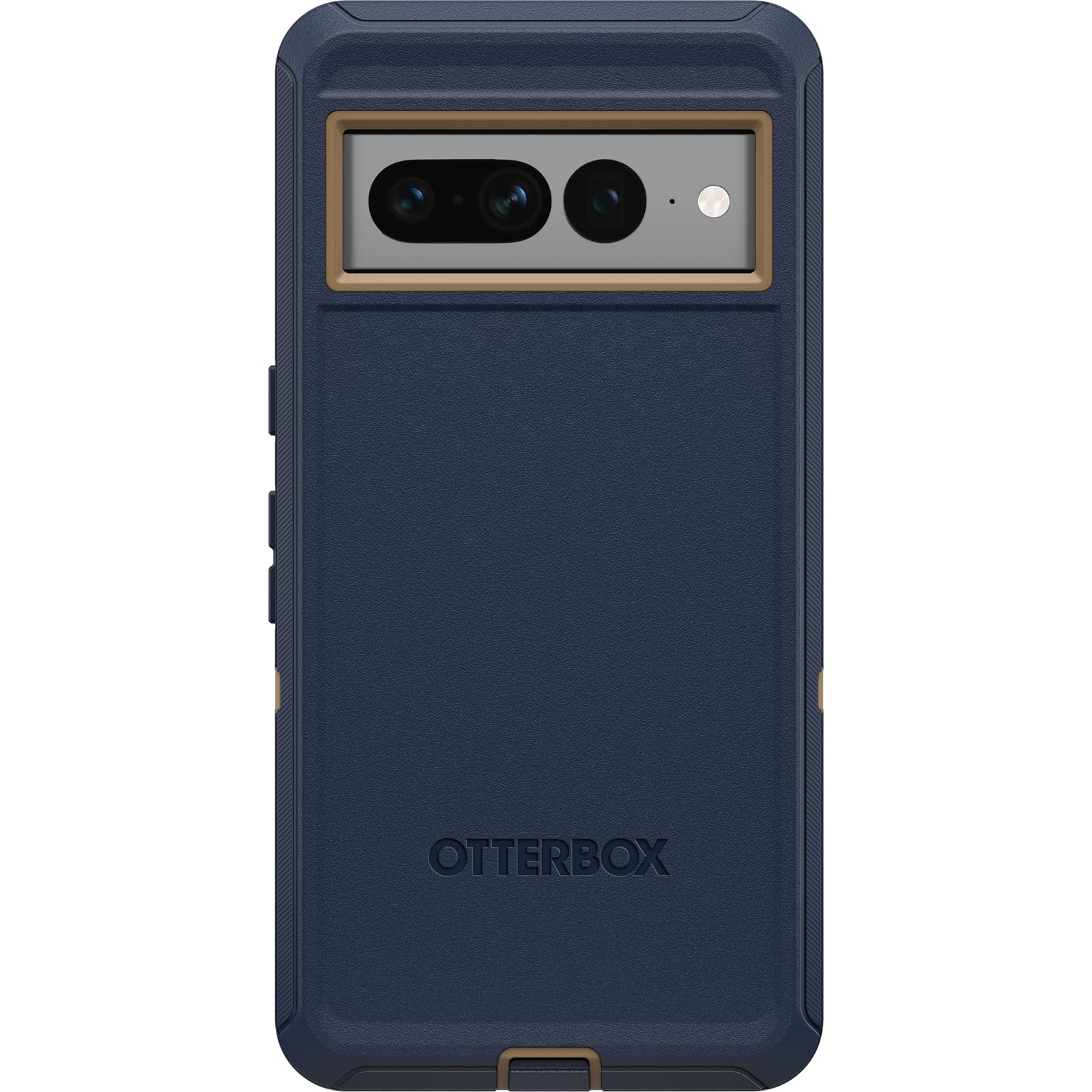 جعبه OtterBox Google Pixel 7 Pro Defender Series - BLUE SUEDE SHOES، سخت و دوام دار، با حفاظت درب پورت، شامل کلیپ هالستر و ایستاده Defender Series ابی