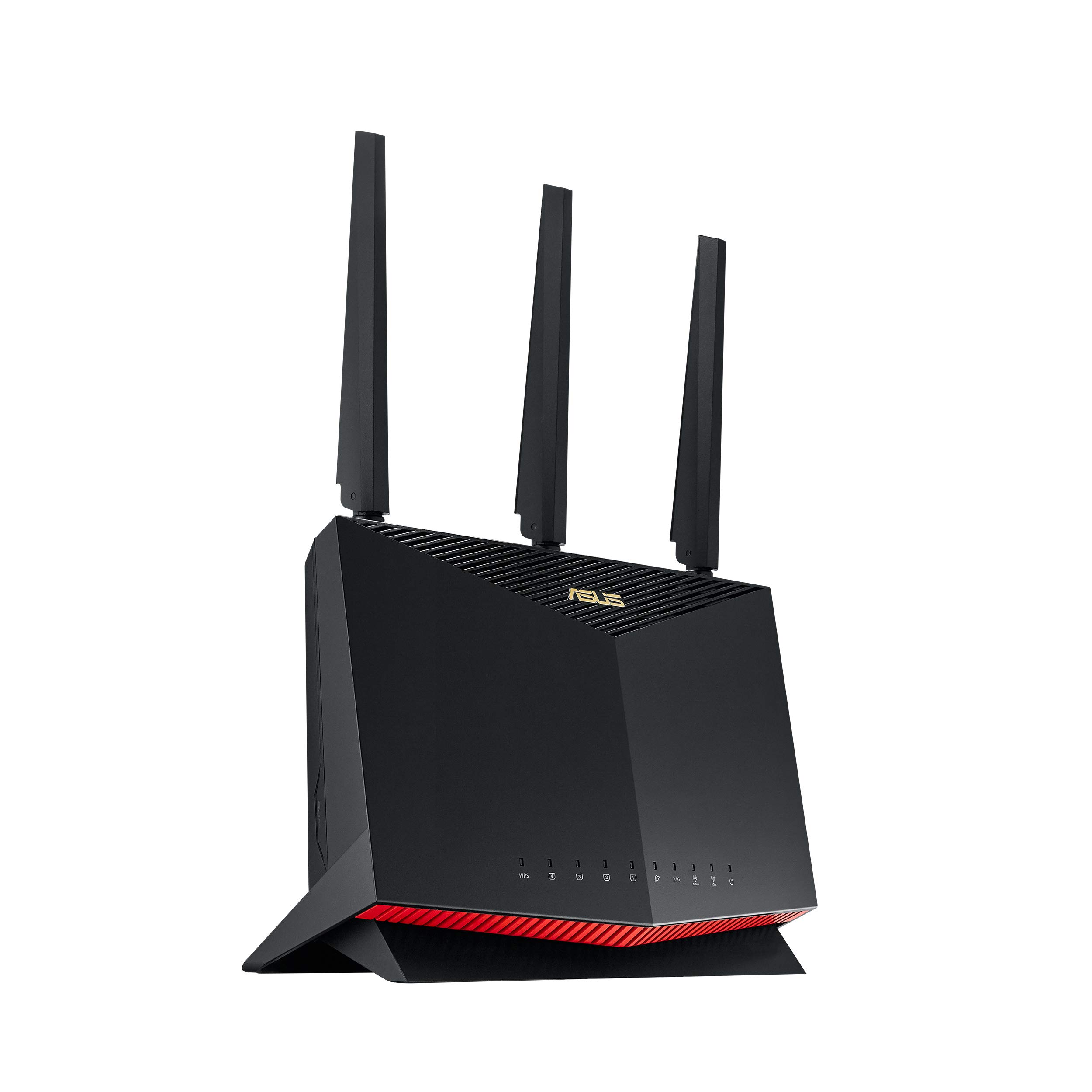 مسیریاب بازی ASUS RT-AX86U Pro (AX5700) Dual Band WiFi 6 گیمینگ قابل گسترش، پورت 2.5G، پورت گیمینگ، حالت بازی موبایل، انتقال پورت، امنیت شبکه بدون نیاز به اشتراک، VPN، سازگار با AiMesh