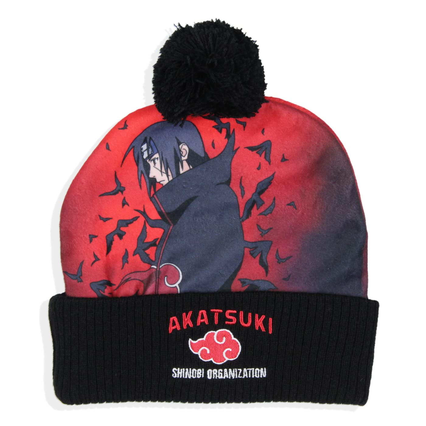 کلاه گردن‌دار پم ایتاچی اکاتسوکی شینوبی سازمان Naruto Shippuden از برند Bioworld رنگ سیاه اندازه یک‌سایز