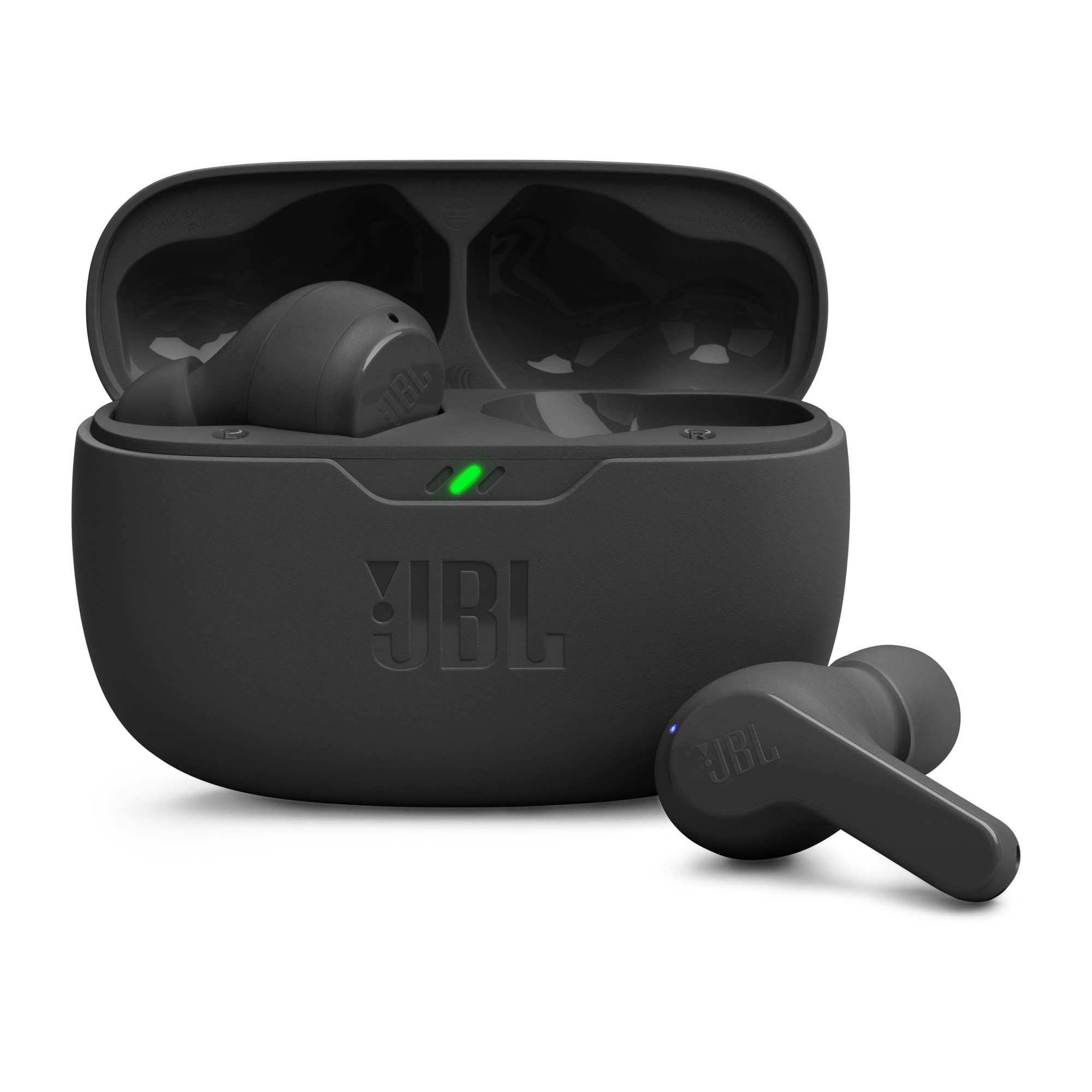 گوشی‌های بی‌سیم JBL Wave Beam True Earbuds، باس عمیق، قابلیت نصب راحت، باتری 32 ساعته، حالت محیطی هوشمند، TalkThru، بی‌دستی + VoiceAware، مقاوم در بقیه و گردوغبار - سیاه، JBLWBEAMBLK JBLWBEAMBLK سیاه