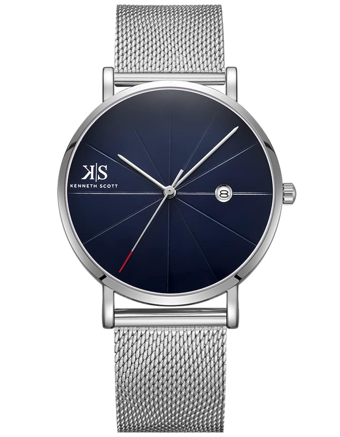 ساعت آنالوگ مردانه با صفحه آبی Kenneth Scott - K22013-SMSN