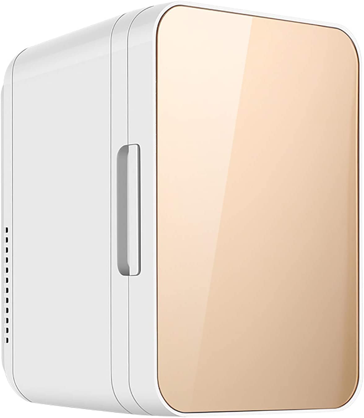 یخچال کوچک COOLBABY 8L برای انجام مراقبت از پوست قابل حمل دو کاربره خانگی اتومبیل یخچال نوشیدنی ها فریزر خنک کننده گرم نگه داری و تازه نگاه داشتن برای خانه و اتومبیل CZBX13-Gold-SRK2