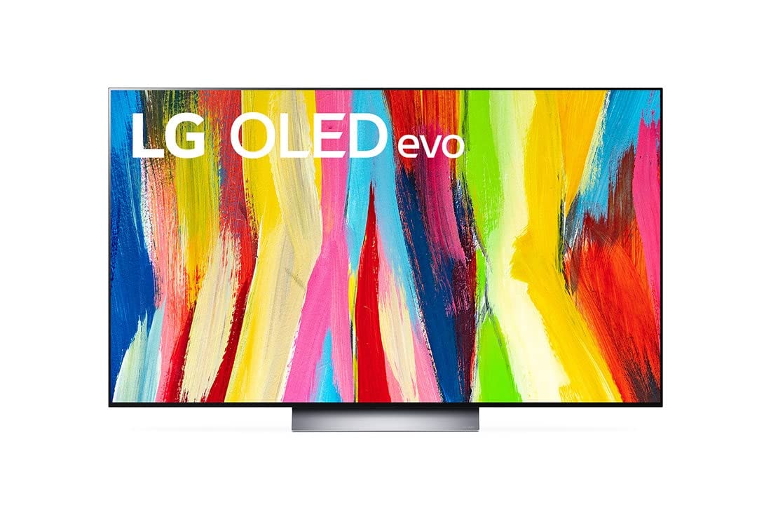 تلویزیون LG Oled Evo سری C2، جدید ۲۰۲۲، طراحی صفحه نمایش سینمایی ۴K Cinema Hdr Webos22 با Thinq Ai Pixel Dimming - مدل Oled55C26La به اندازه ۵۵ اینچ، رنگ مشکی