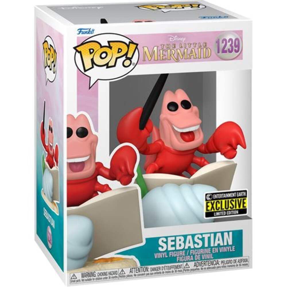 The Little Mermaid سباستین Pop! Vinyl Figure - Entertainment Earth Exclusive