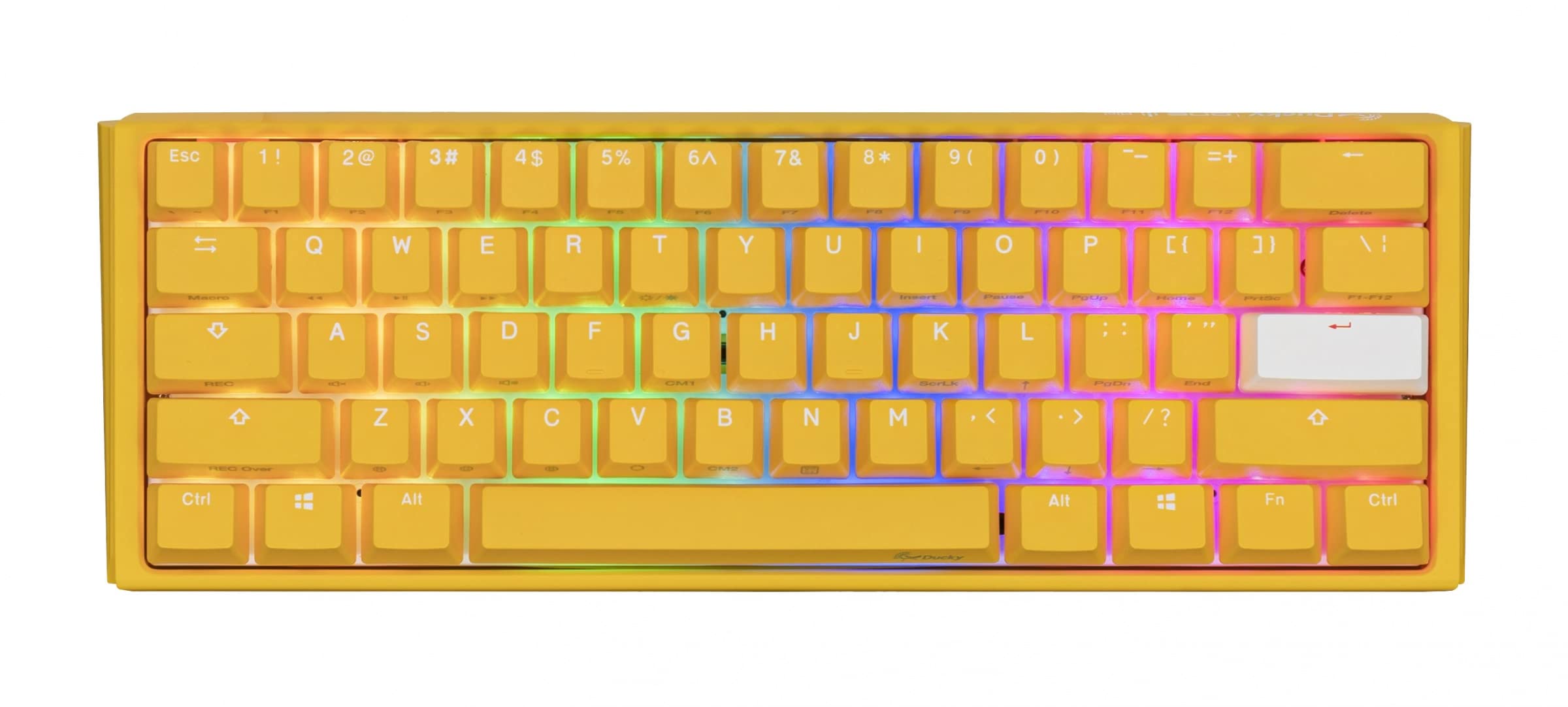 کیبورد Ducky One 3 Yellow Mini 60% - با سوییچ Cherry Red/طرح Arabic