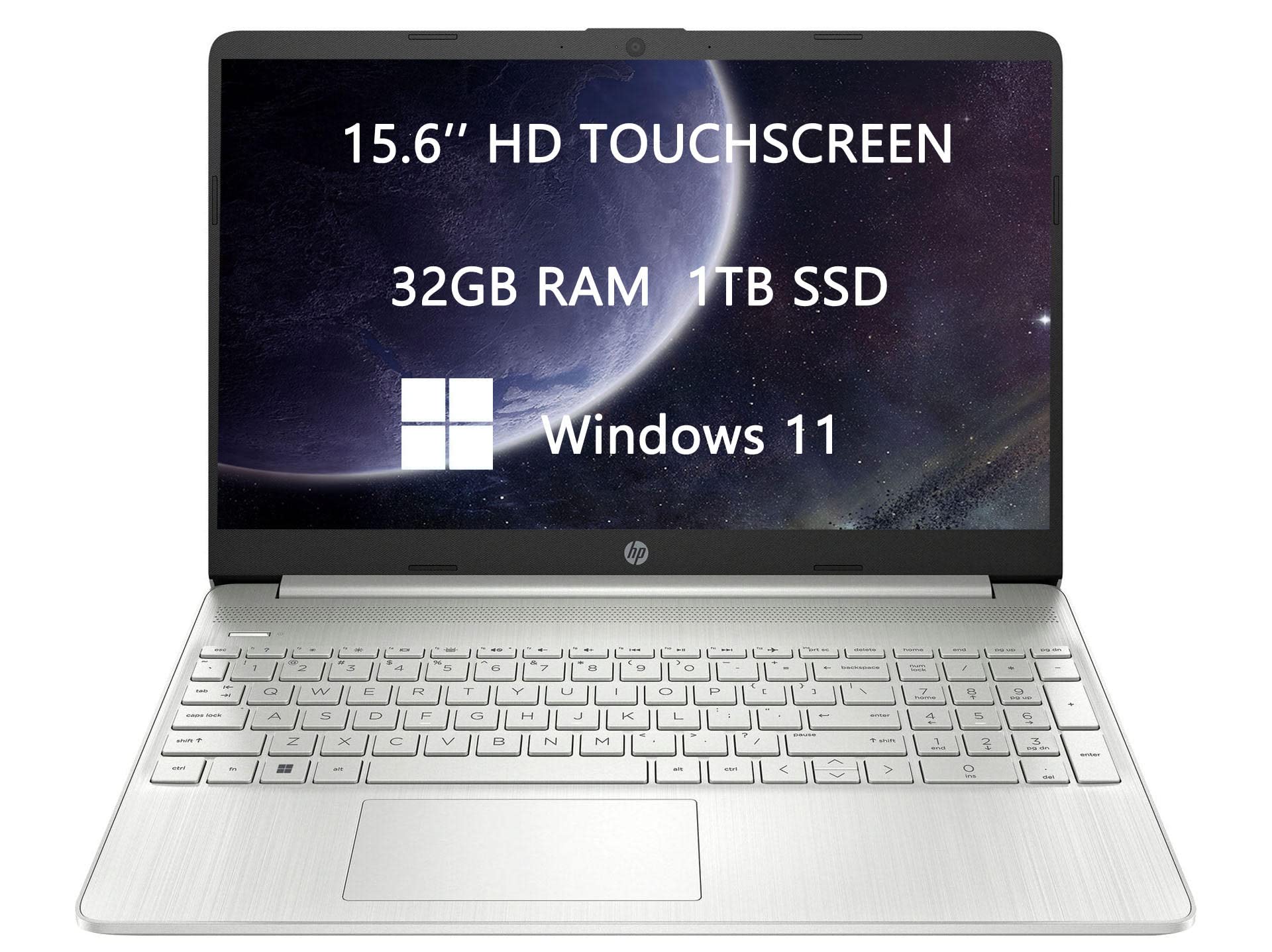 لپ تاپ های لمسی جدید HP برای دانشجویان و تاجران کالج، 15.6 "HD، Intel Core i5-1135G7، 32 گیگابایت رم، 1 ترابایت حافظه جامد، شارژ سریع، نازک و سبک، وب کم، ویندوز 11، کابل HDMI ROKC (ارتقاء یافته)