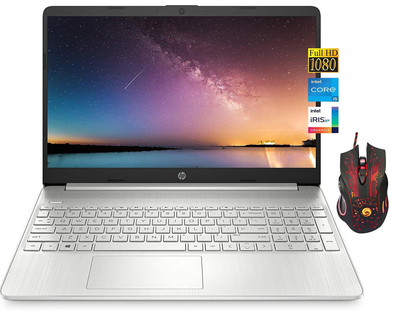 HP 2023 15.6" نمایشگر FHD لپ تاپ، Intel Core i5-1135G7 تا 4.2GHz (بهتر از i7-1065G7)، 16 گیگابایت RAM، 1TB SSD، گرافیک Intel Iris Xe، وبکم، WiFi، بلوتوث، ویندوز 11 هوم، (ارتقا یافته)