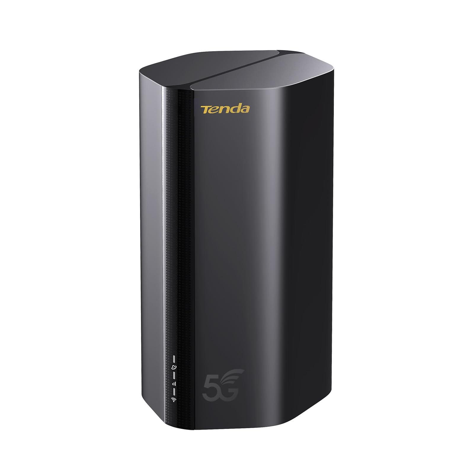 راوتر بی‌سیم تندا 5G03 برای کارت‌های نانو سیم (CAT19، 4.67Gbps در دانلود، 1.25Gbps در آپلود) با Wi-Fi 6 AX1800، راوتر تلفن همراه قابل حمل، پورت LAN/WAN گیگابیت، MU-MIMO، پلاگ اند پلی، WPA3، رنگ مشکی
