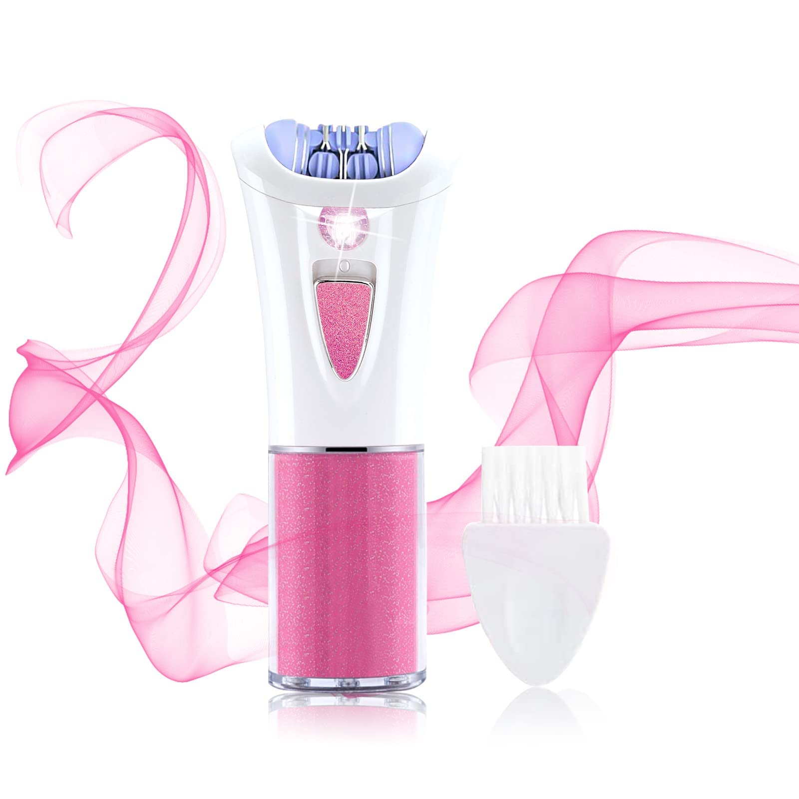 SYOSI Facial Epilator، جوشکار صورتی بی‌سیم برای زنان، پاک‌کن مو صورت و بدن، جوشکار الکتریکی کوچک با چراغ LED، تراشیدن بیکینی برای صورت و بدن، زیربغل، بیکینی و پایش.