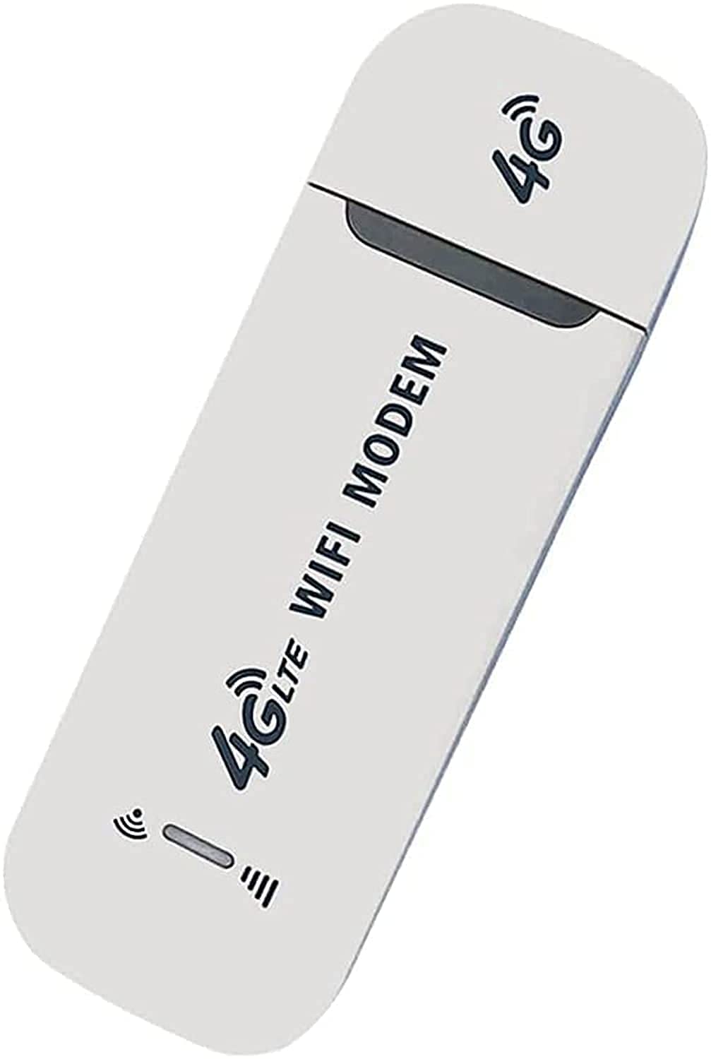 SYOSI دانگل USB Wifi قابل حمل، مودم USB 4G WiFi روتر دانگل USB 150 مگابیت بر ثانیه با شیار کارت SIM هات‌اسپات خودرویی WiFi تلفن همراه (سفید برای نسخه SIM)
