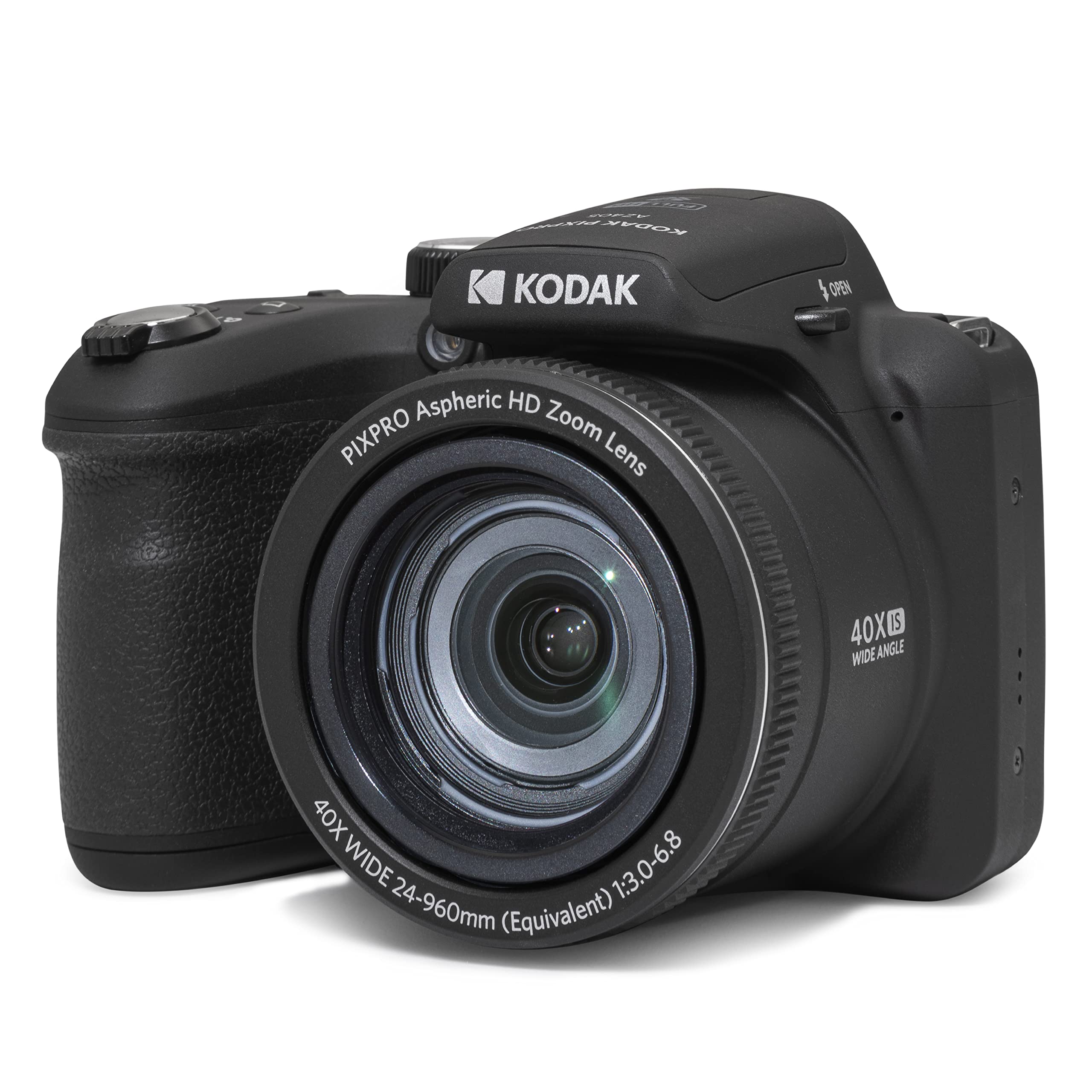 دوربین دیجیتال KODAK PIXPRO Astro Zoom AZ405-BK با زوم اپتیکال 40 برابر، زاویه عریض 24 میلیمتری، فیلم برداری Full HD 1080P و صفحه نمایش LCD 3 اینچ (سیاه)