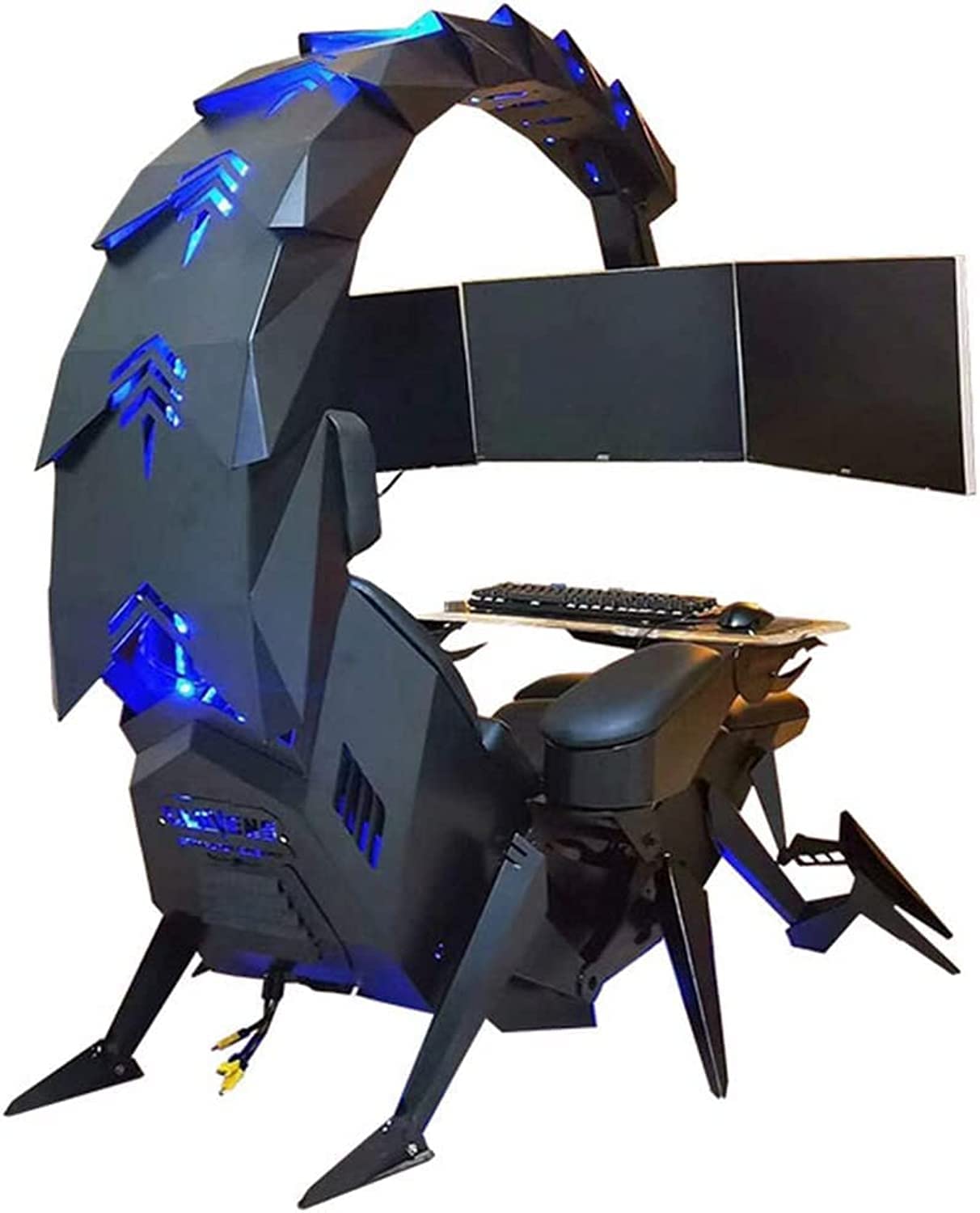 کول بیبی 3LCD، صندلی بازی پریتور Thronos Air Scorpion ایستگاه اجرایی مبدل ویدیویی، صندلی کامپیوتری ارگونومیک XZ BLK SRK5 مشکی