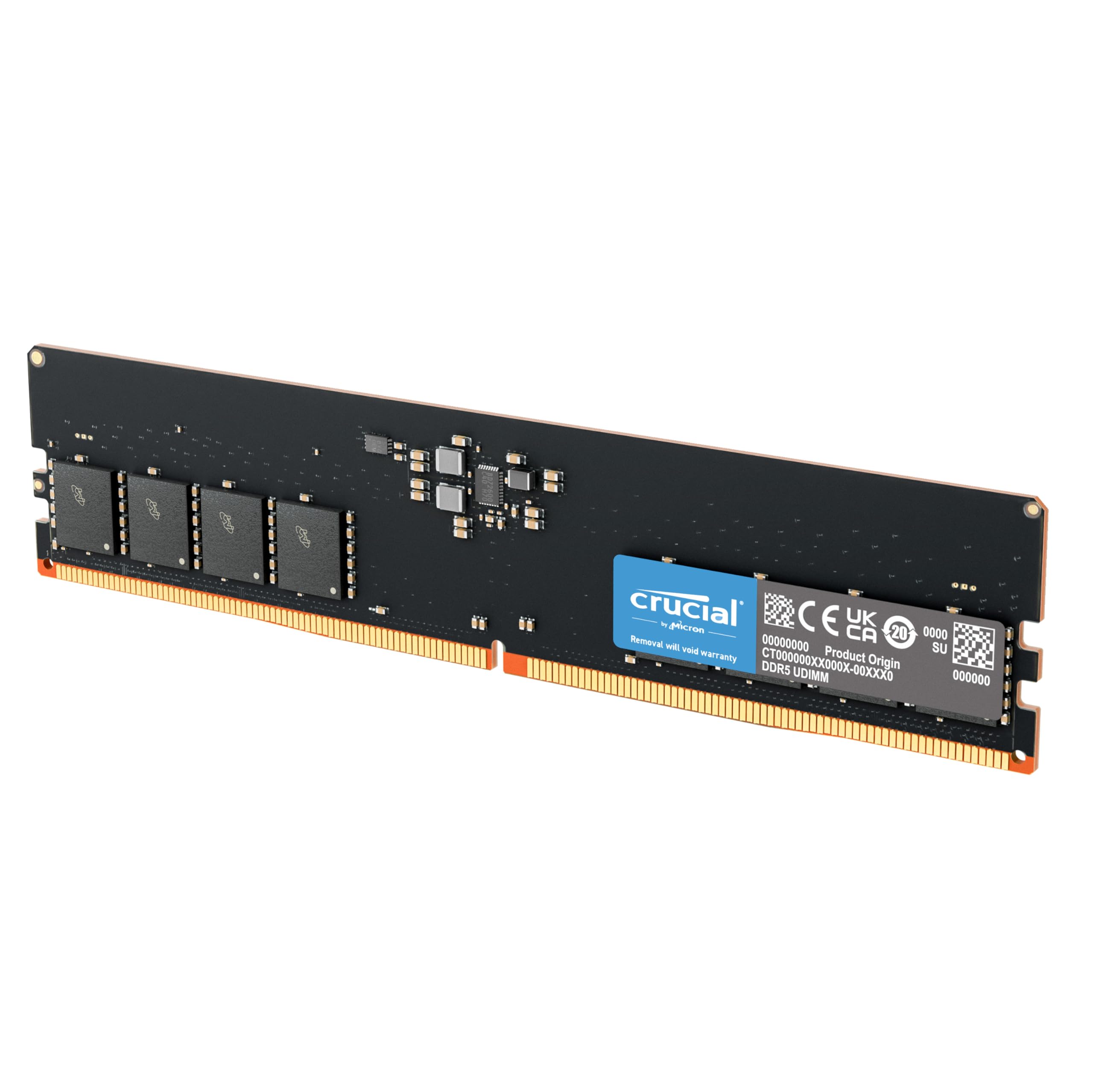 حافظه Crucial DDR5 RAM با ظرفیت 16GB و سرعت 5600MHz، حافظه کامپیوتر رومیزی، حافظه با عملکرد بالا (یا 5200MHz، 4800MHz)، CL46 - CT16G56C46U5