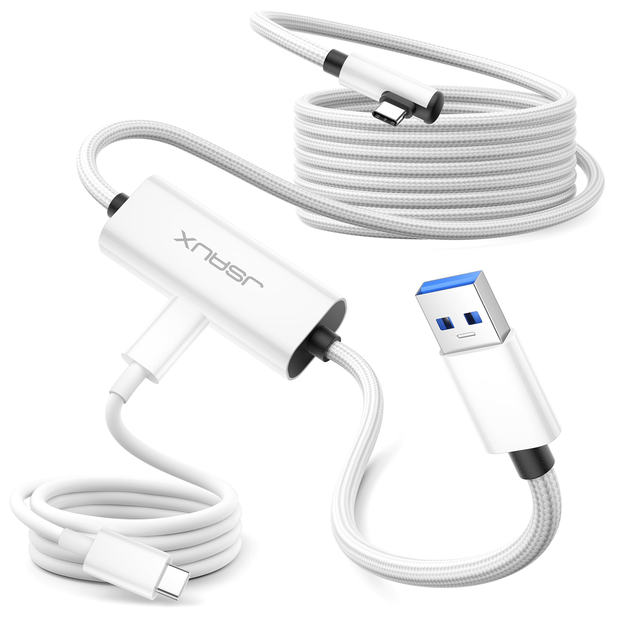 کابل اتصال JSAUX 5M با شارژ قابل اتصال به Meta Quest 3S/Quest3/2/Pro - لوازم جانبی【شارژ در حال بازی】 USB 3.0 داده‌های با سرعت بالا سازگار با Oculus 3S/3/2/Pro، Pico 4، PC VR، Steam VR