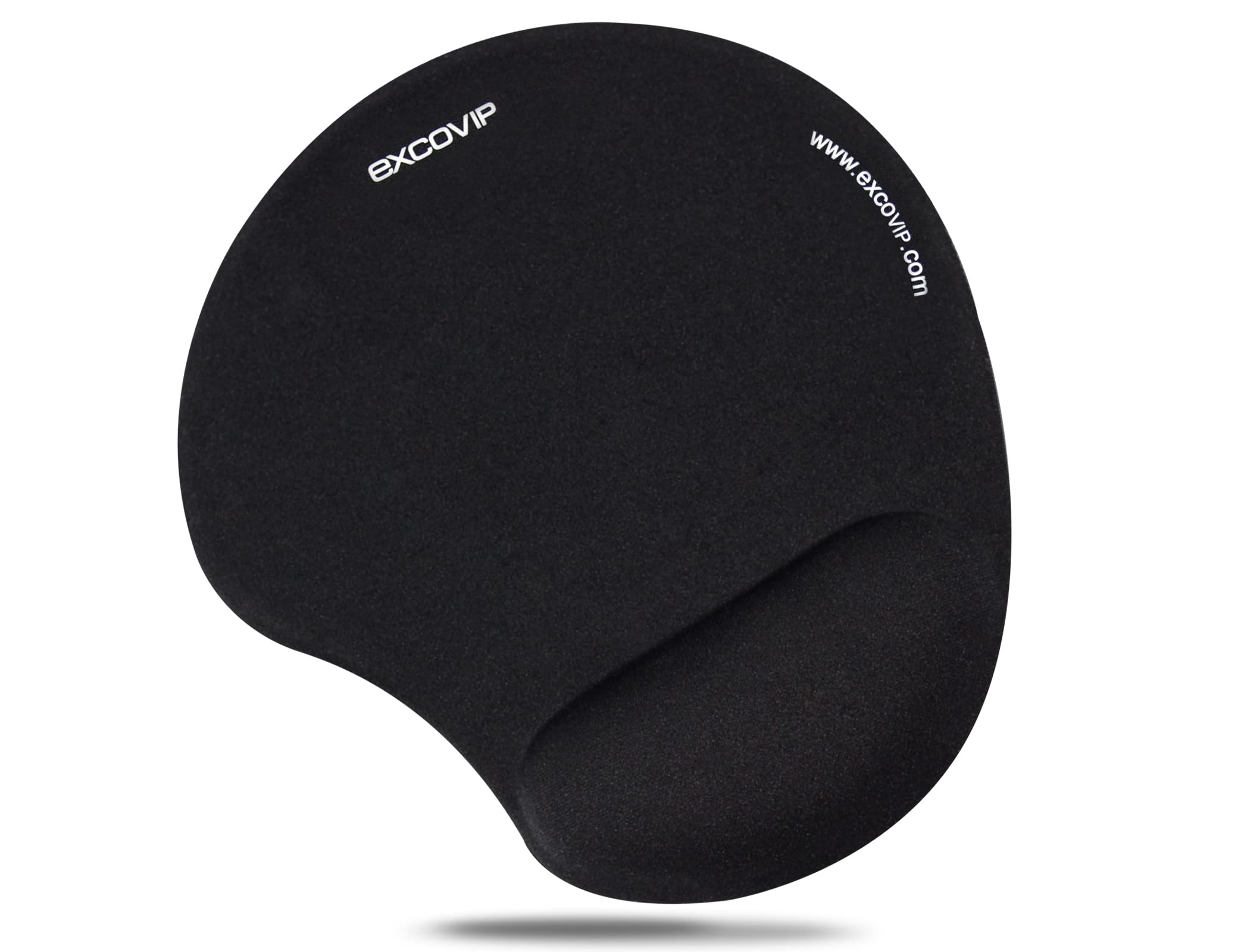 EXCOVIP Black Mouse Pad with Gel Wrist Rest Support, Comfortable Mouse Pad for Computer, Laptop, Home, Office & Travel
