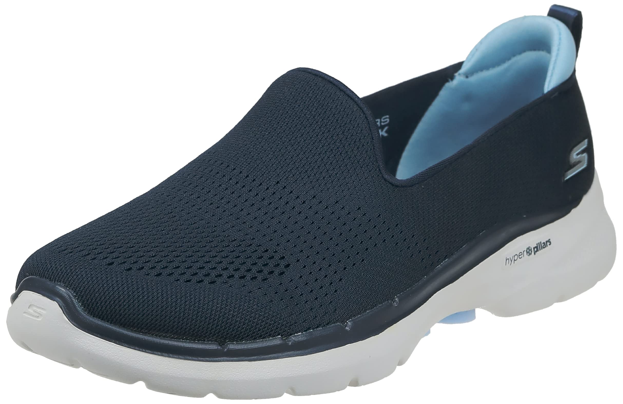 کفش پیاده‌روی زنانه Skechers GO WALK 6 به سایز ۳۸ اروپا، رنگ نیرویی و آبی سبک