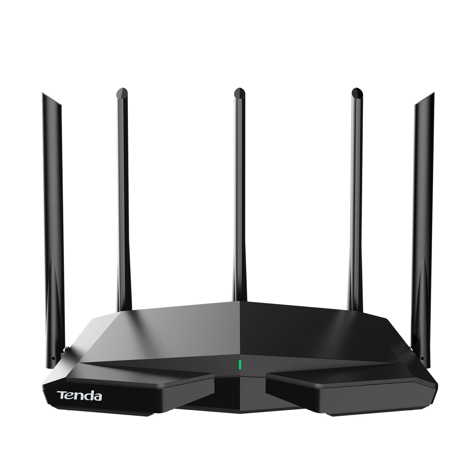 مسیریاب هوشمند Tenda AXE5700 WiFi 6E، مسیریاب بی‌سیم تری‌باند گیگابیت برای خانه، بهترین مسیریاب WiFi برای بازی و واقعیت مجازی، مسیریاب AX با 5 آنتن با تقویت‌کننده 6dBi، پشتیبانی از WPA3، VPN، باند جدید 6 گیگاهرتز (RX27Pro) AXE5700 WiFi 6E| Tri-band Router(RX27Pro)