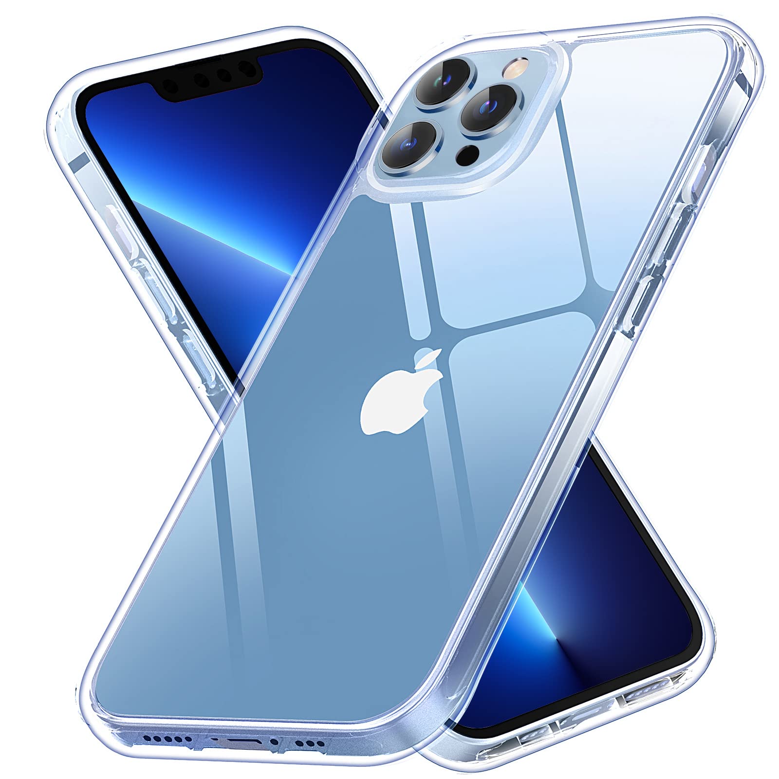 کاور Vimiki Clear برای iPhone 13 Pro، [هیچگاه زرد نمی شود] [محافظت Mil-grade ضد ضربه] کاور سخت Bumper حفاظتی PC، قاب نازک و سبک، شفاف و روشن iPhone 13 Pro