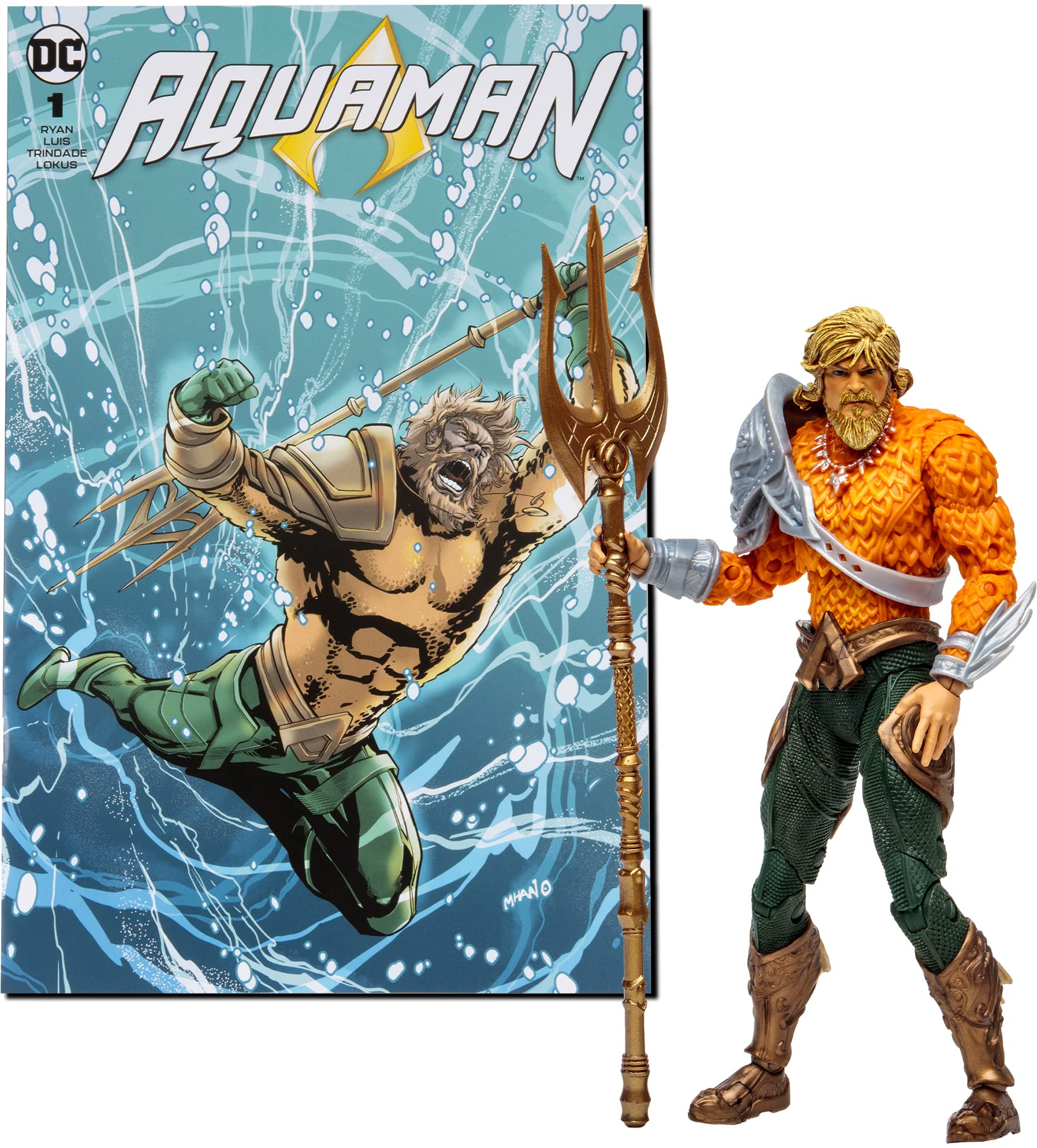 اکشن فیگور Aquaman 7 اینچ از McFarlane Toys DC Direct Page Punchers به همراه کمیک Aquaman 7 اینچ