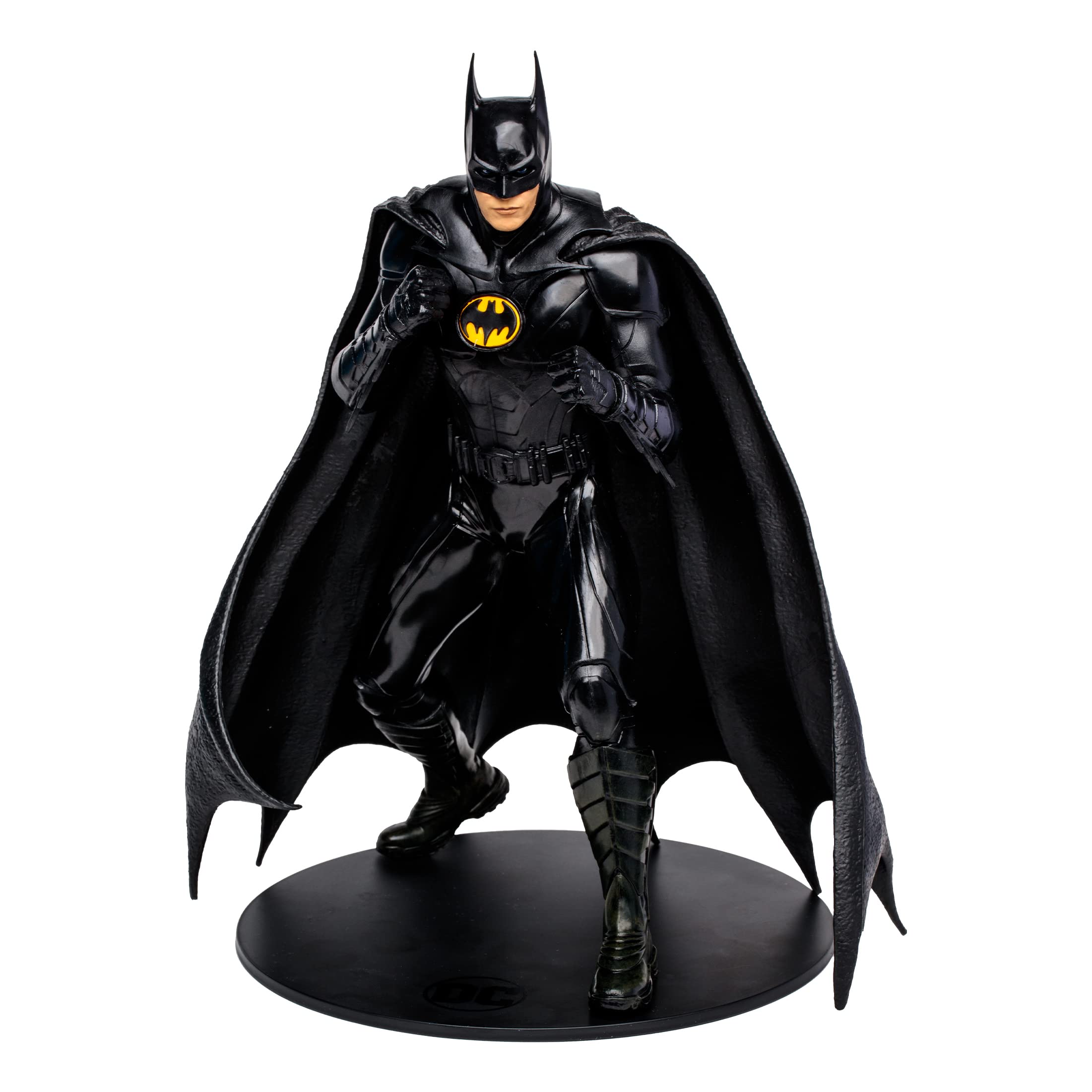 McFarlane شخصیت بتمن 12 اینچی از فیلم فلش DC، فیگور شماره 2، ام بسیار جزییات دار با کارت هنری، لباس آیکونیک و حالت نبرد، اسباب بازی قابل حرکت و جمع‌آوری شونده ابرقهرمان برای پسران مدرن