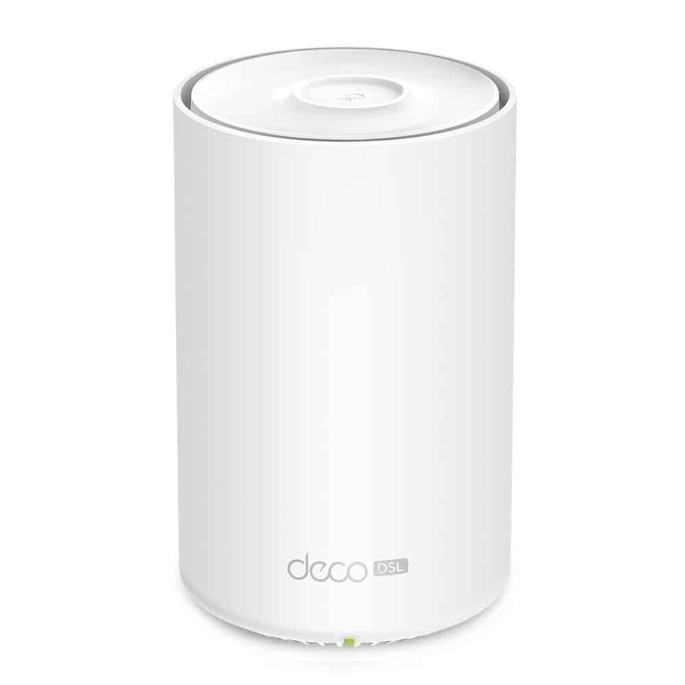 TP-Link AX3000 VDSL مودم تمام خانه مش وای فای 6، دوبانده با 4 پورت اترنت گیگابیت WAN/LAN، اتصال تا 150 دستگاه، سرعت فوق‌العاده VDSL2، امنیت HomeShield، همکاری با الکسا (Deco X50-DSL) VDSL2|AX3000 مگابیت|4 پورت گیگابیت|مش