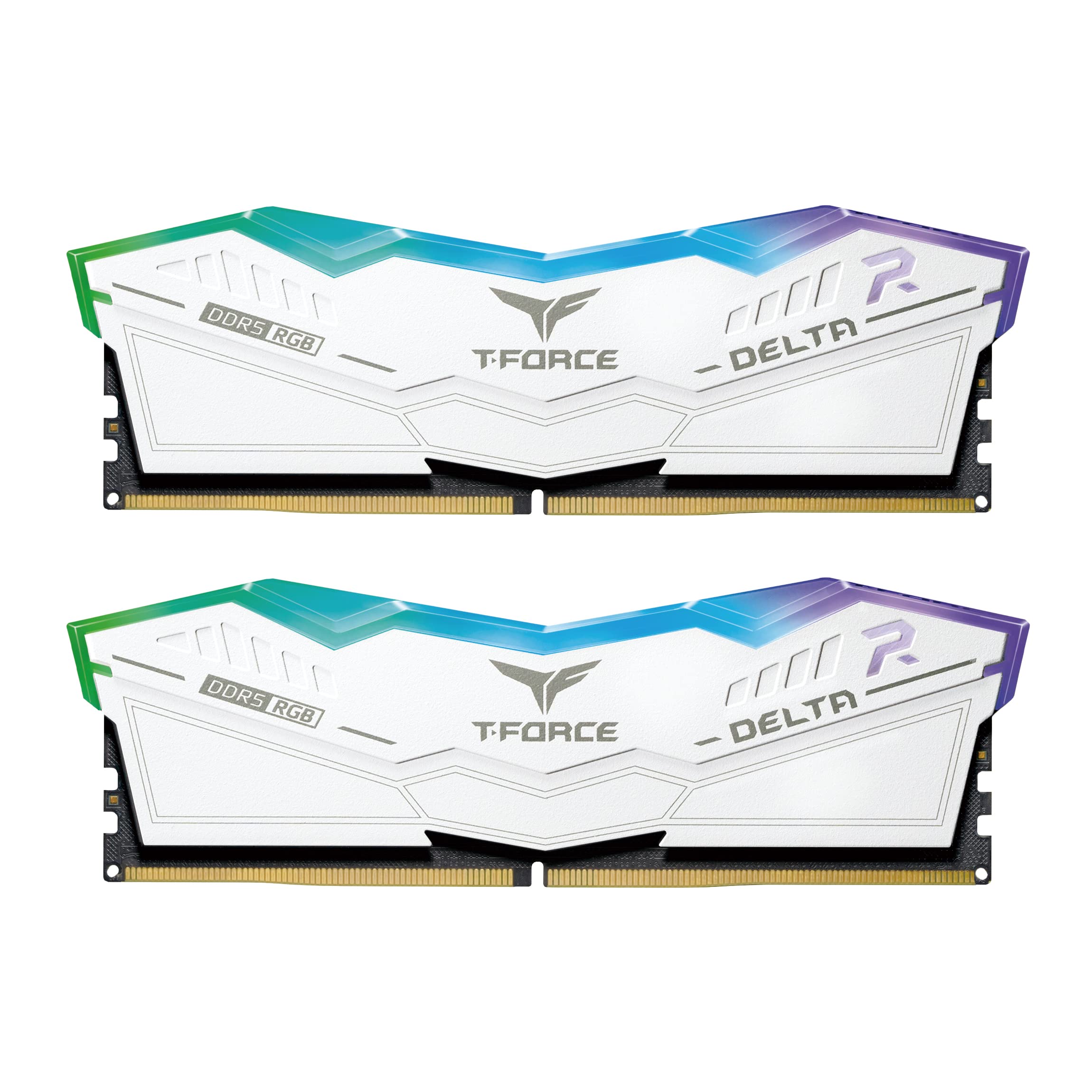 تیم‌گروپ T-Force Delta RGB DDR5 رم 64GB (2x32GB) 6000MHz CL38 اینتل XMP 3.0 و سازگار با AMD Expo ماژول حافظه دسکتاپ سفید FF4D564G6000HC38ADC01 64GB (2x32GB) DDR5 6000MHZ 38-38-38-78 سیاه