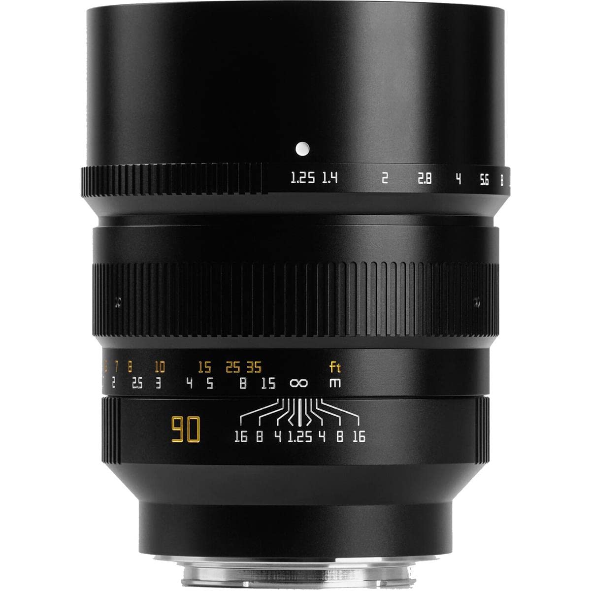 لنز فلزی TTArtisan 90 میلیمتر F1.25 سازگار با مونت‌های سونی E - سیاه 90 میلیمتر F1.25 سیاه