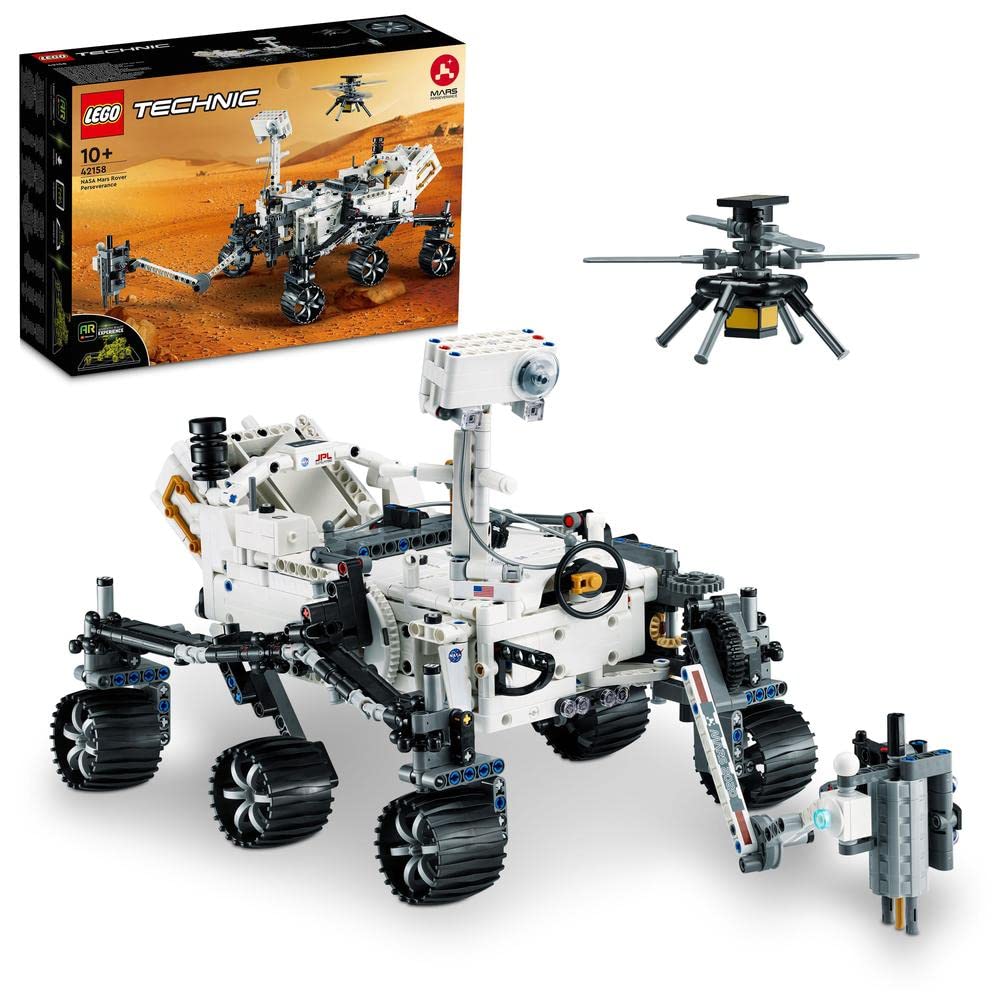مجموعه فضایی LEGO 42158 Technic NASA Mars Rover Perseverance با تجربه برنامه AR، مجموعه کشف علمی، آموزش مهندسی وسایل نقلیه، اسباب بازی ساخت و ساز، هدیه تولد برای کودکان 10 سال به بالا نسخه جدید
