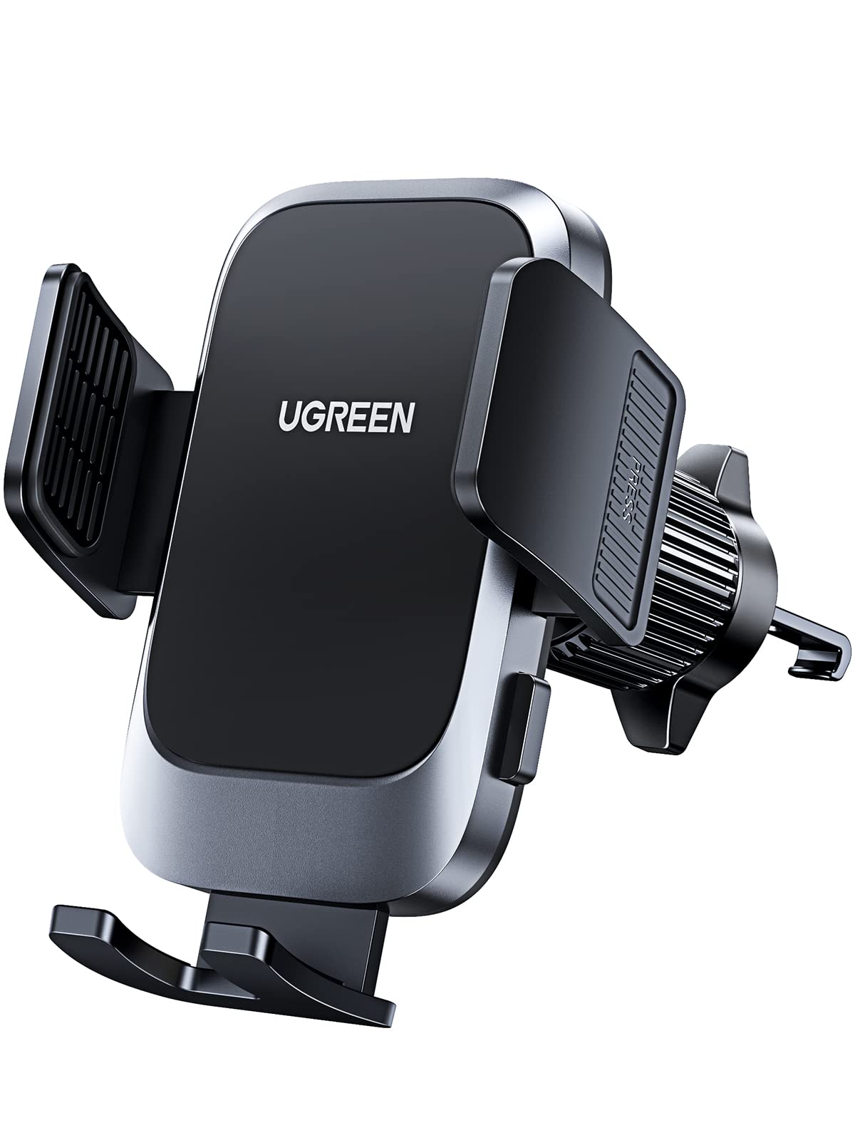 UGREEN Car Phone Holder Car Mount, [چرخش 360 درجه برای تهویه هوا], [رها کردن با یک دکمه], دارای قفل فلزی قدرتمند نگهدارنده موبایل, مناسب برای iPhone 17/16/15/14, Samsung S25/24/23, لوازم جانبی اسمارتفون 4.7-7.2 اینچ, آکسسوری های 1-کلیک Release