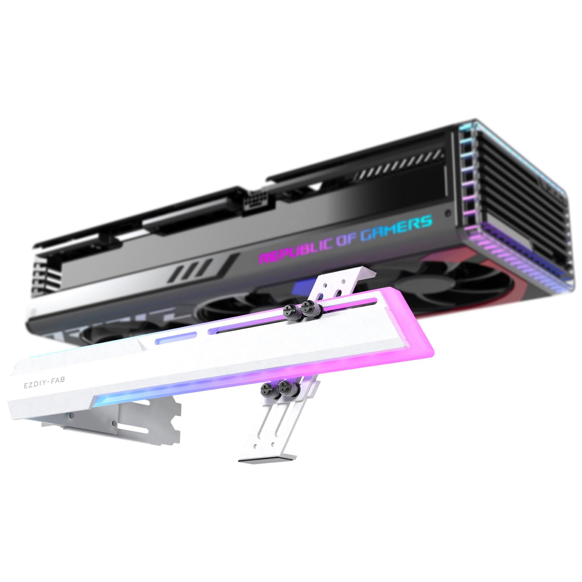 پشتیبانی از کارت گرافیک RX7990XTX، RTX4090، سفید-341-1 ARGB-سفید