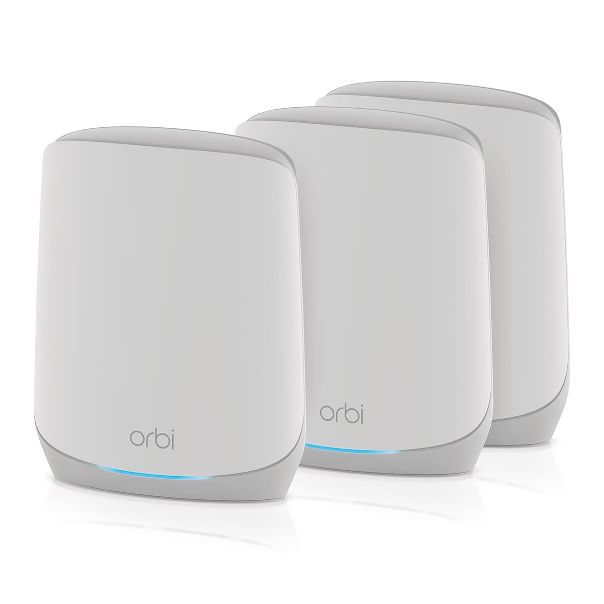سیستم WiFi 6 ترای باند NETGEAR Orbi RBK763S-100APS AX5400 - روتر + 2 ماهواره، با پوشش 7500 فوت مربع و سرعت 5.4 گیگابیت در ثانیه.