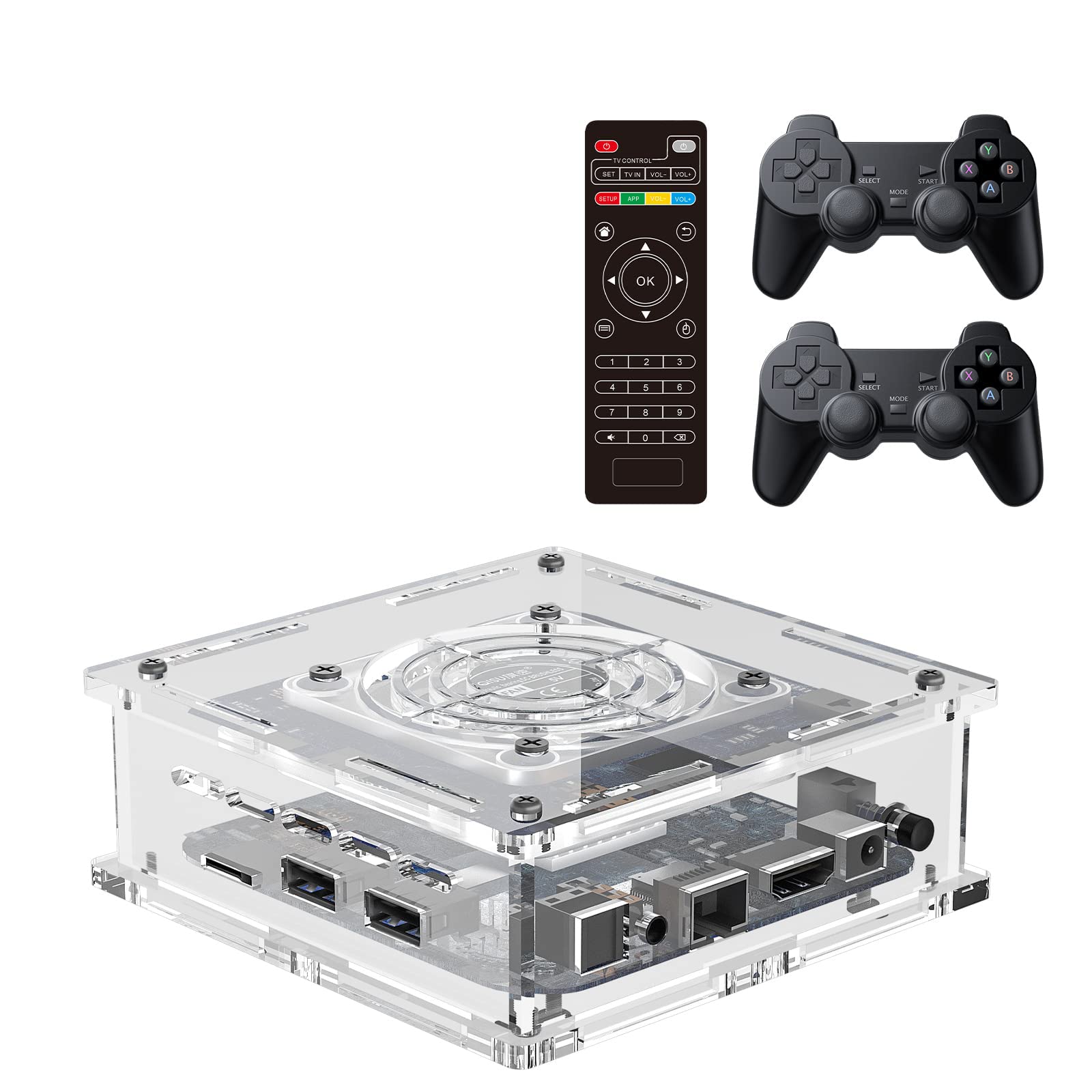 کنسول بازی ویدیویی ریترو BIOBIE 256 گیگابایت Super Console X، همراه با 2 کنترلر بی‌سیم، دارای 50,000+ بازی داخلی، سازگار با PS1/PSP/MAME، قابلیت دانلود بازی‌ها توسط خودتان، برای PSP/N64/NDS/DC/PS1