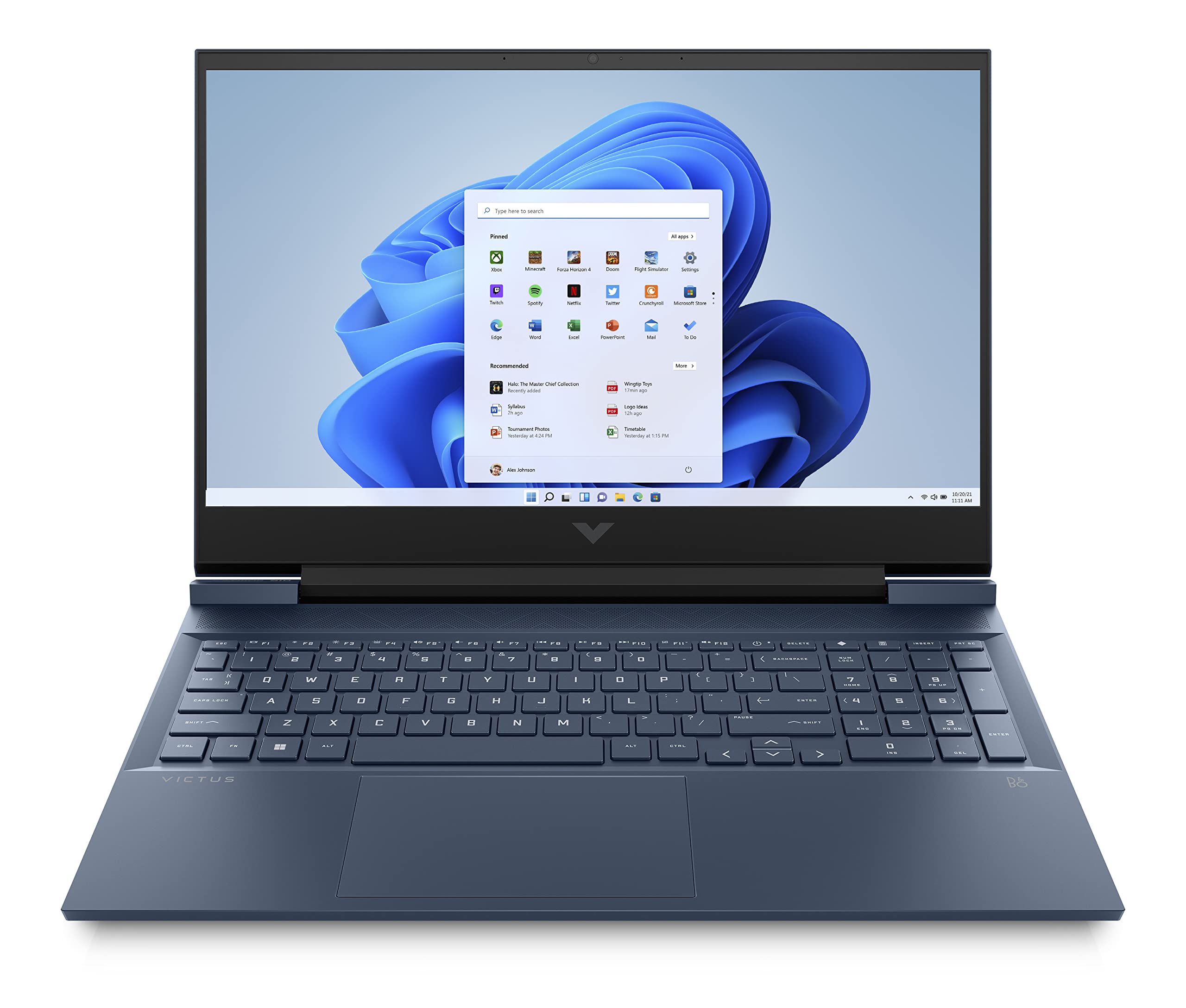 لپ تاپ بازی HP Victus 16-d1052ne، 16.1" FHD، پردازنده Intel Core i7 نسل 12، 16 گیگابایت رم، 512 گیگابایت حافظه داخلی SSD، گرافیک NVIDIA® GeForce RTX™ 3050 Ti با 4 گیگابایت، ویندوز 11 Home، صفحه کلید انگلیسی-عربی، رنگ آبی قدرتی - [7D7E9EA]