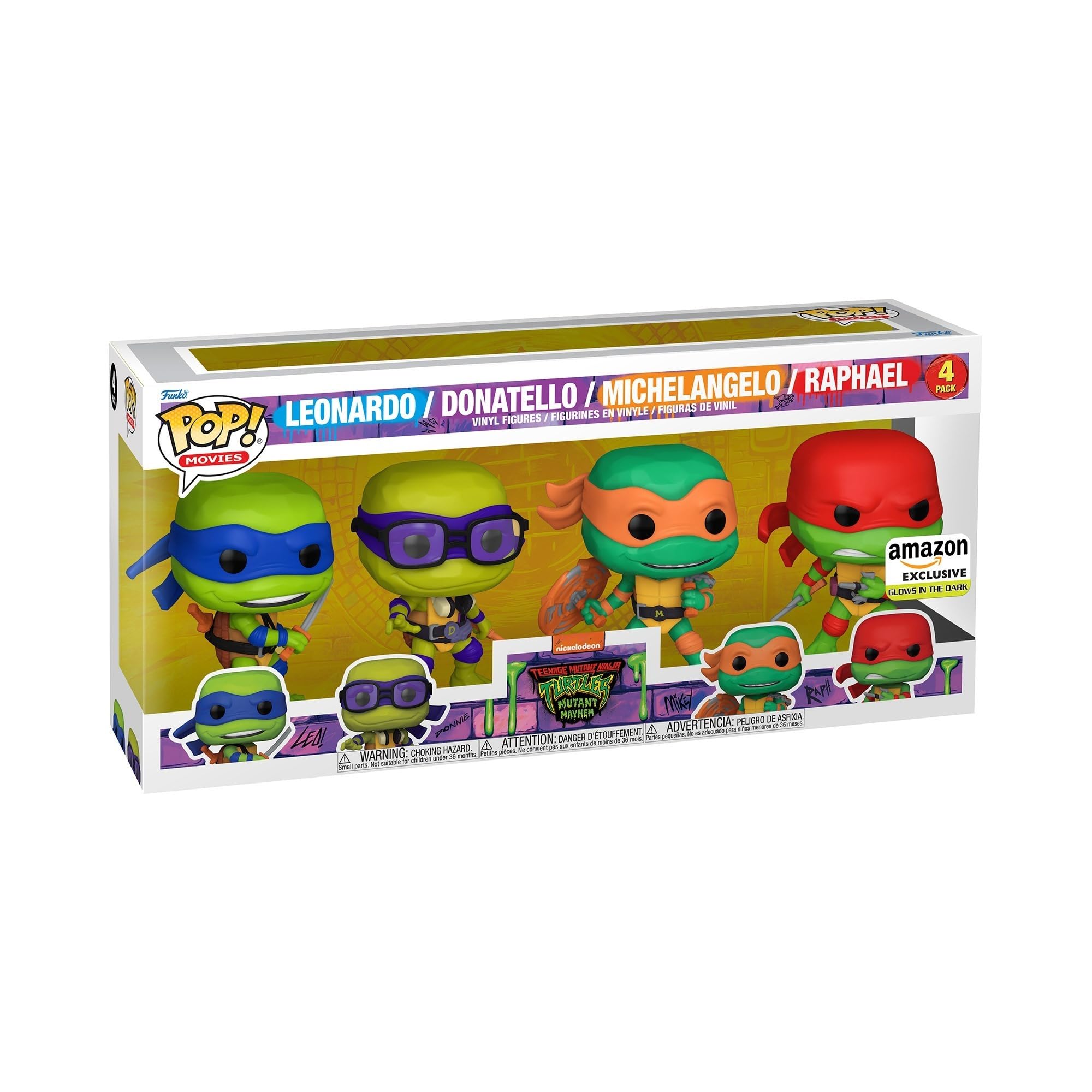 Funko POP! Movies: Teenage Mutant Ninja Turtles (TMNT) POP! - Amazon Exclusive - گنجینه‌پذیر - محموله‌پذیر وینیل - ایده‌ی هدیه - کالای رسمی - اسباب‌بازی برای کودکان و بزرگسالان - طرفداران فیلم‌ها