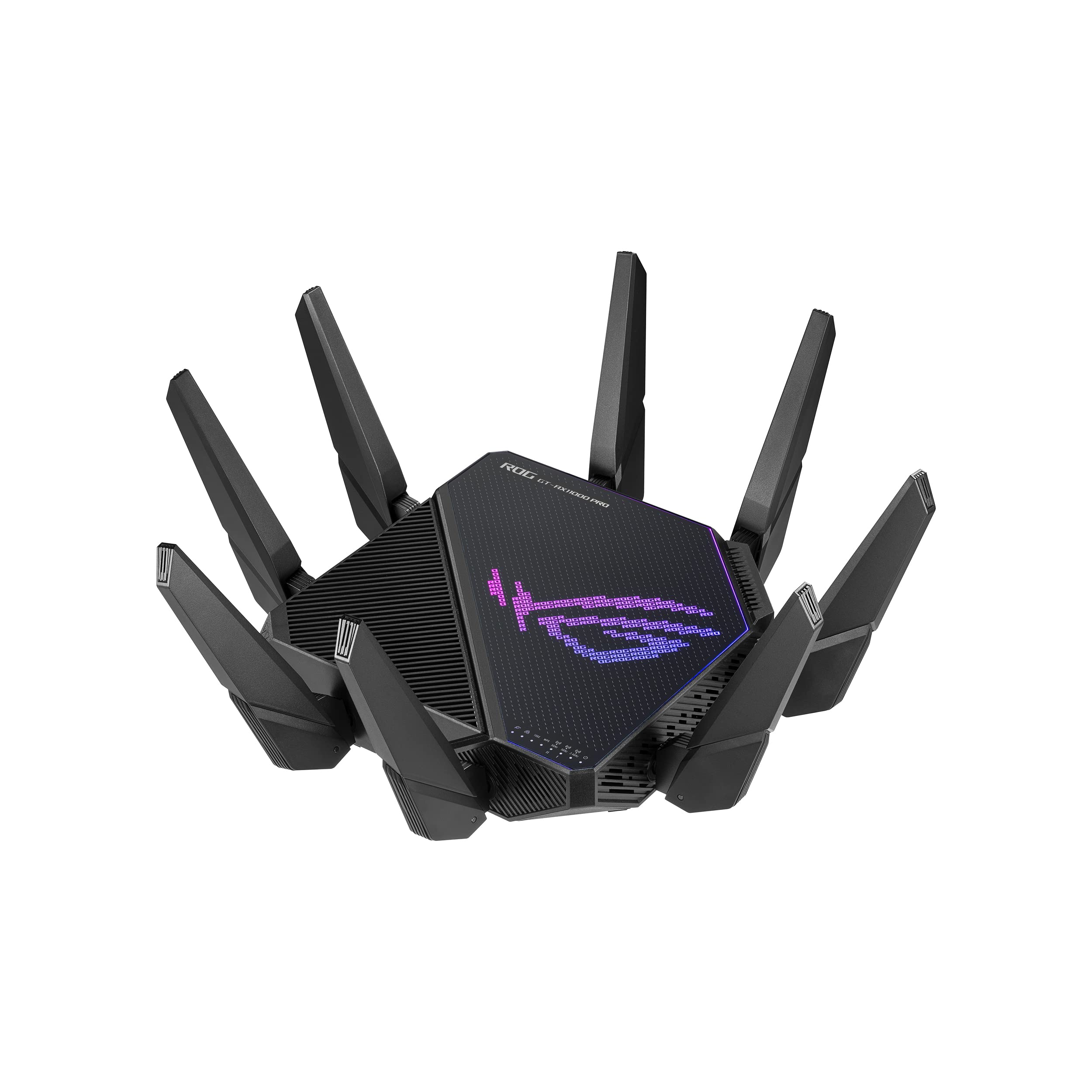 مسیریاب بازی ASUS ROG Rapture GT-AX11000 Pro Tri-Band WiFi 6 قابل توسعه، پورت‌های 10G و 2.5G، ASUS RangeBoost Plus، شتابدهی بازی سه‌سطحی، امنیت شبکه بدون نیاز به اشتراک، سازگار با AiMesh AX11000 | WiFi 6 | پورت 10G