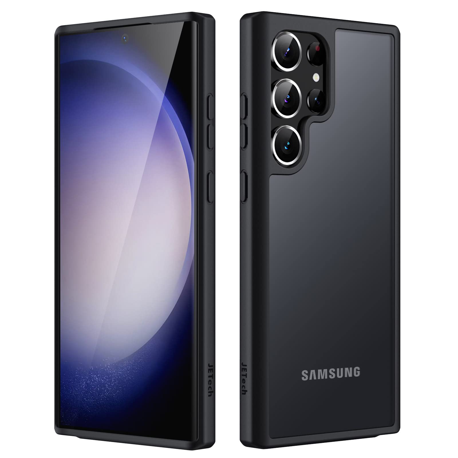 محافظ گوشی مات JETech برای Samsung Galaxy S23 Ultra 5G 6.8-اینچ، قاب گوشی نازک حفاظتی پشتی نیمه شفاف مات، ضد اثر انگشت (مشکی)