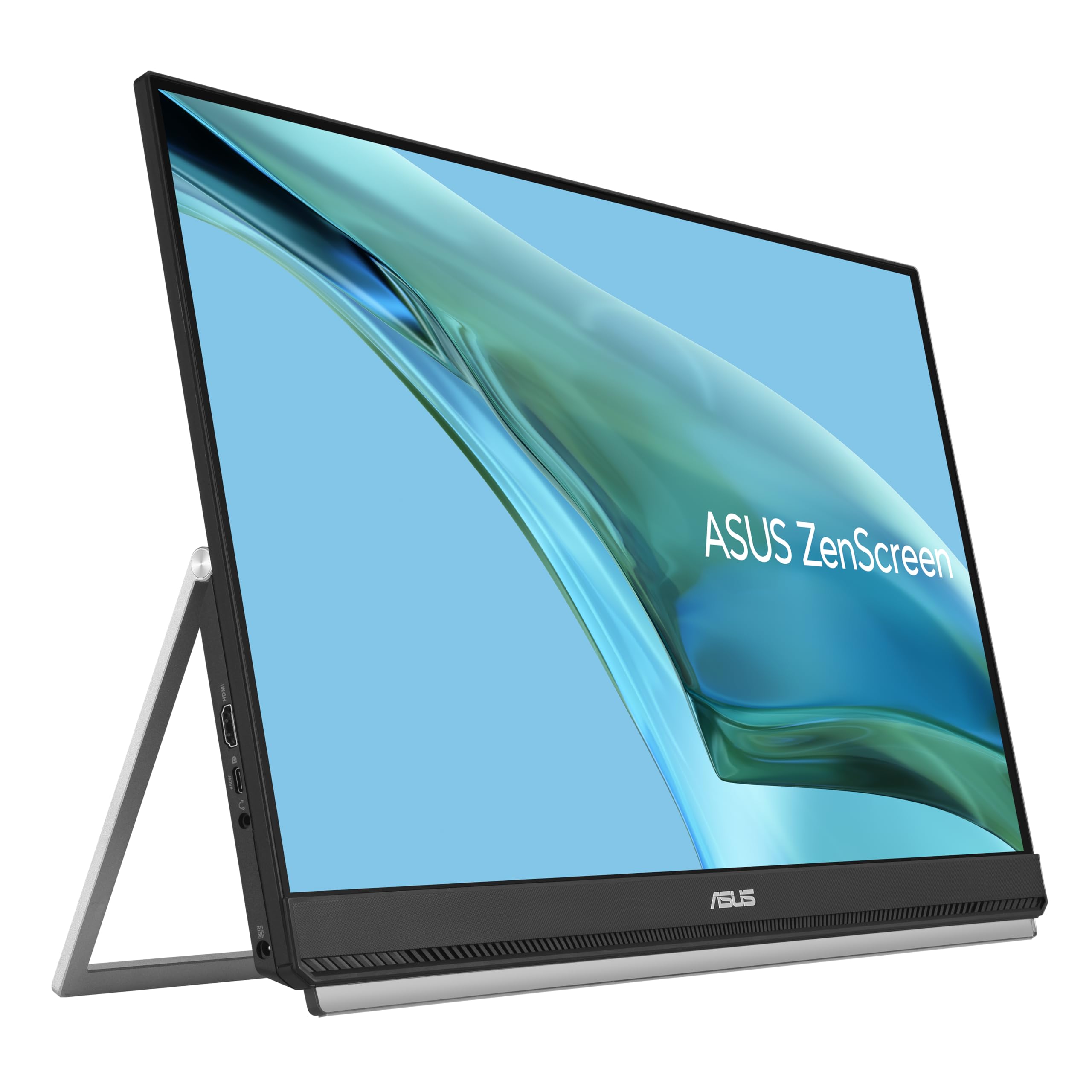 صفحه نمایش قابل حمل 24 اینچی ASUS ZenScreen 1080P (MB249C) - FHD، IPS، Type-C، بلندگو، طراحی چندگانه، استند قابل تنظیم، بازوی C-clamp، قفل پارتیشن، دسته حمل، صفحه نمایش کاری از خانه، گارانتی 3 ساله شاشه USB-C 24 اینچی IPS
