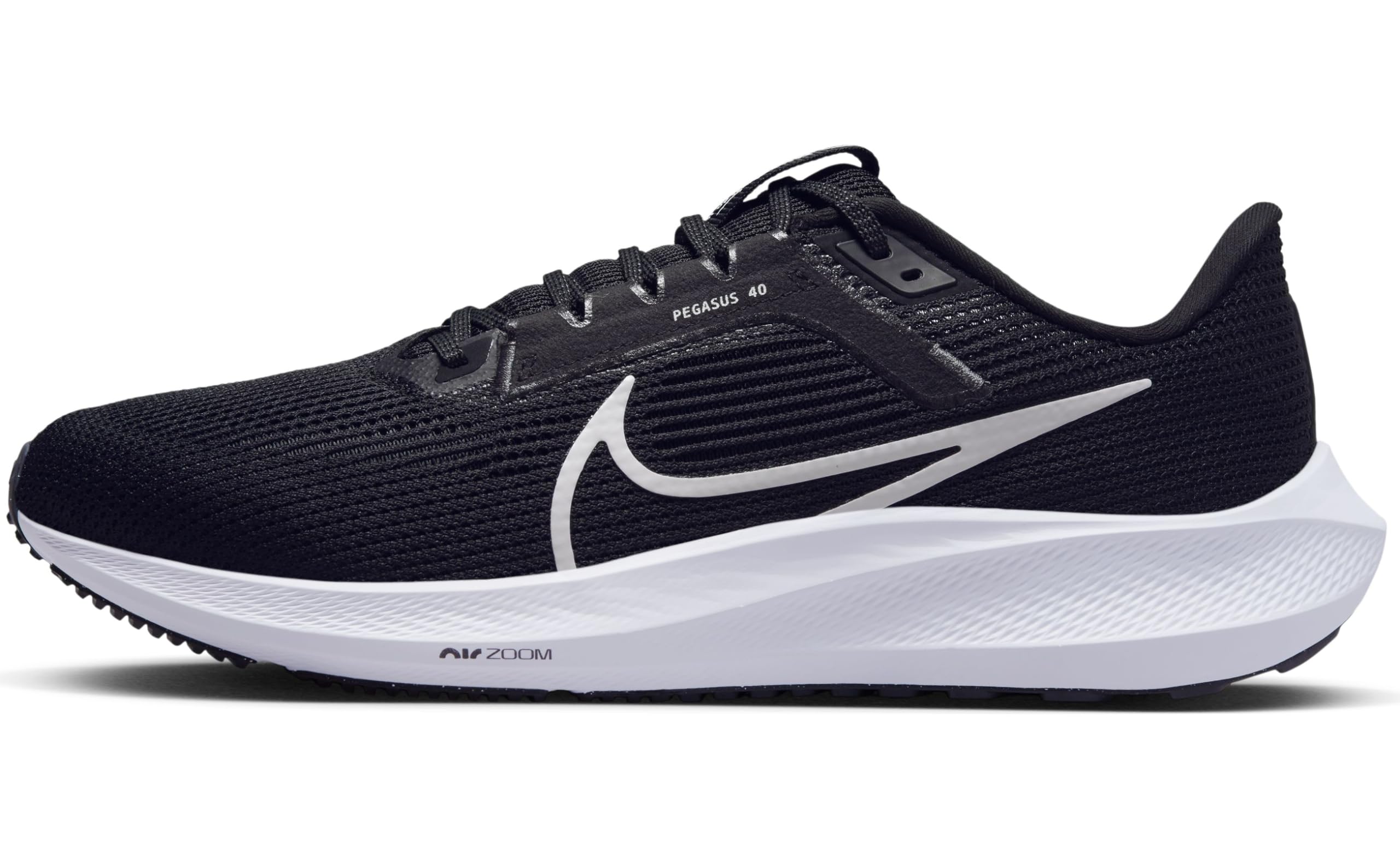 کفش مردانه با بند دوزی Nike AIR ZOOM PEGASUS 40 42 EU مشکی/سفید-آهنی