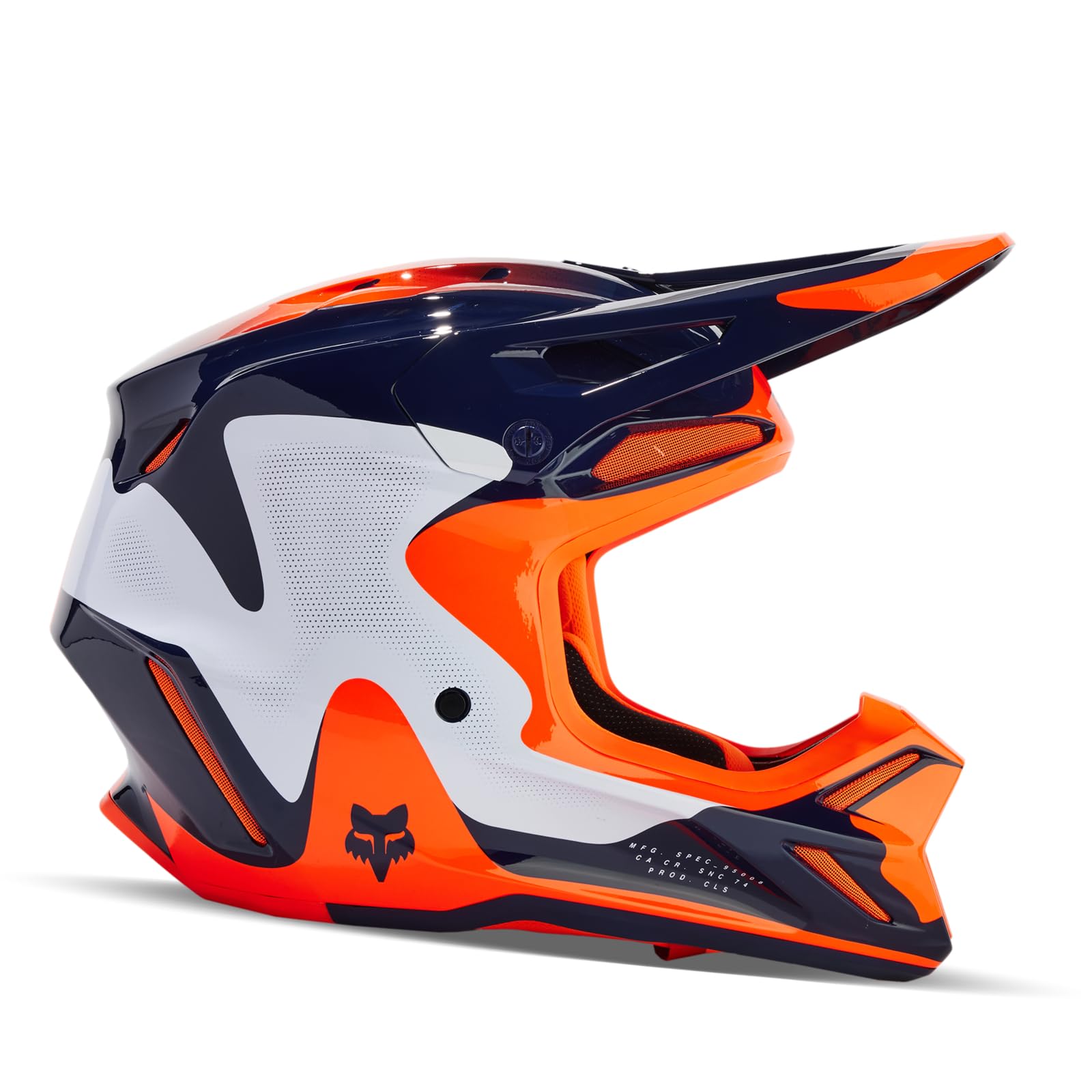 کلاه موتوکراس Fox Racing V3 Revise برای بزرگسالان جنس نامشخص (آبی/نارنجی) 31366-425